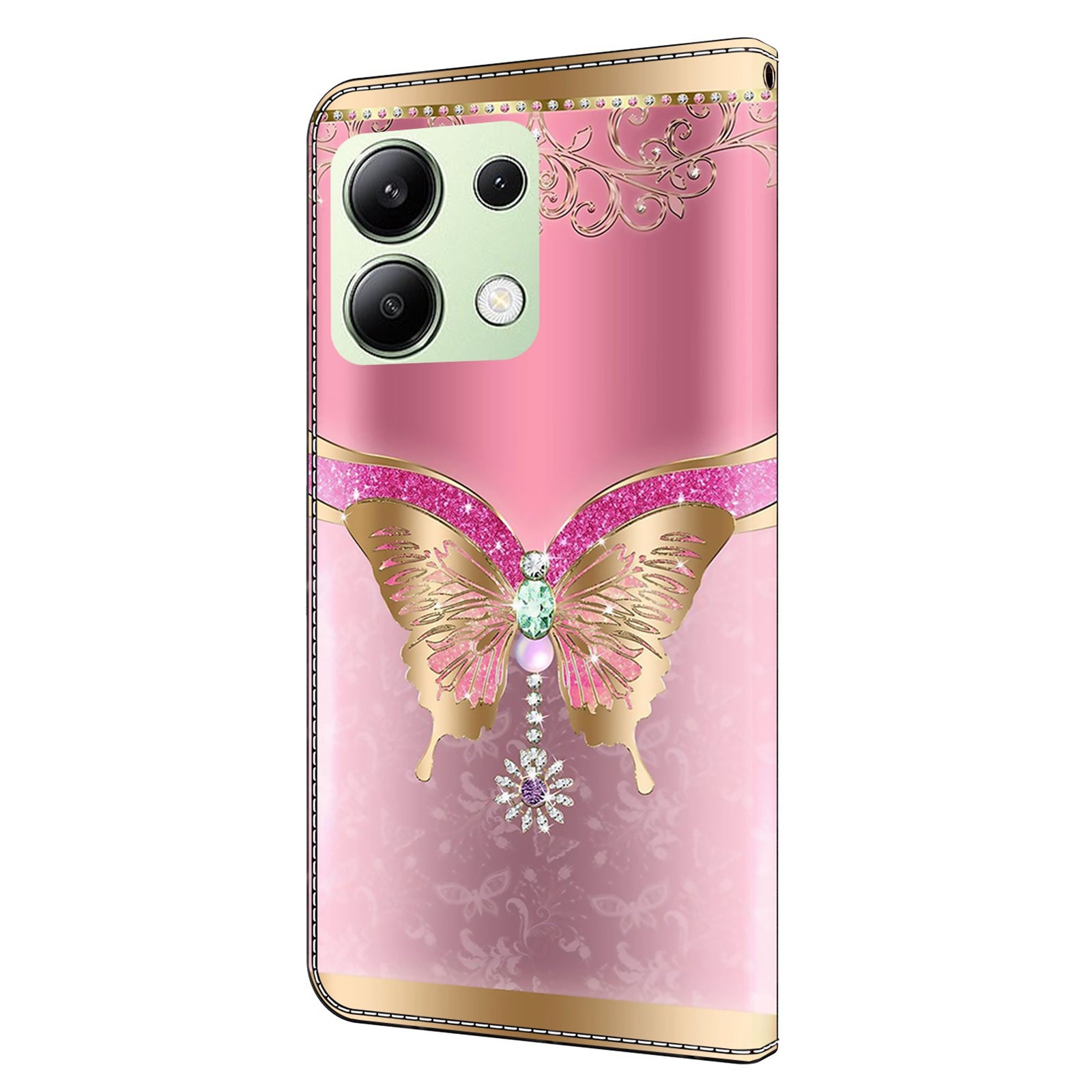 For Xiaomi Redmi Note 13 4G Wallet Phone Case Anti-Fall 3D Pattern Printing Leather Flip Cover