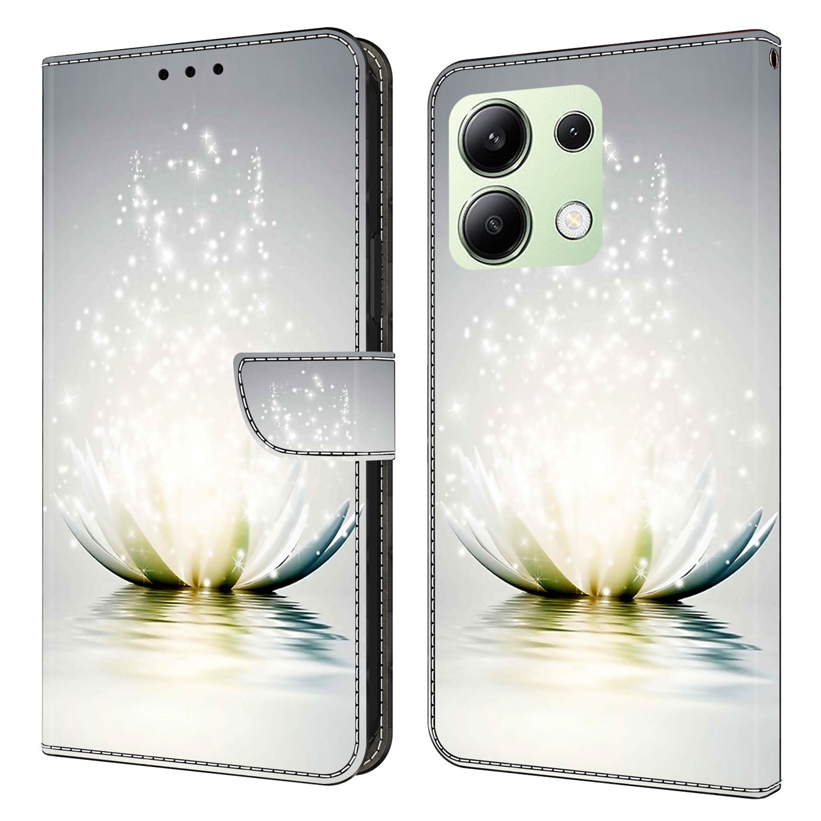 For Xiaomi Redmi Note 13 4G Wallet Phone Case Anti-Fall 3D Pattern Printing Leather Flip Cover