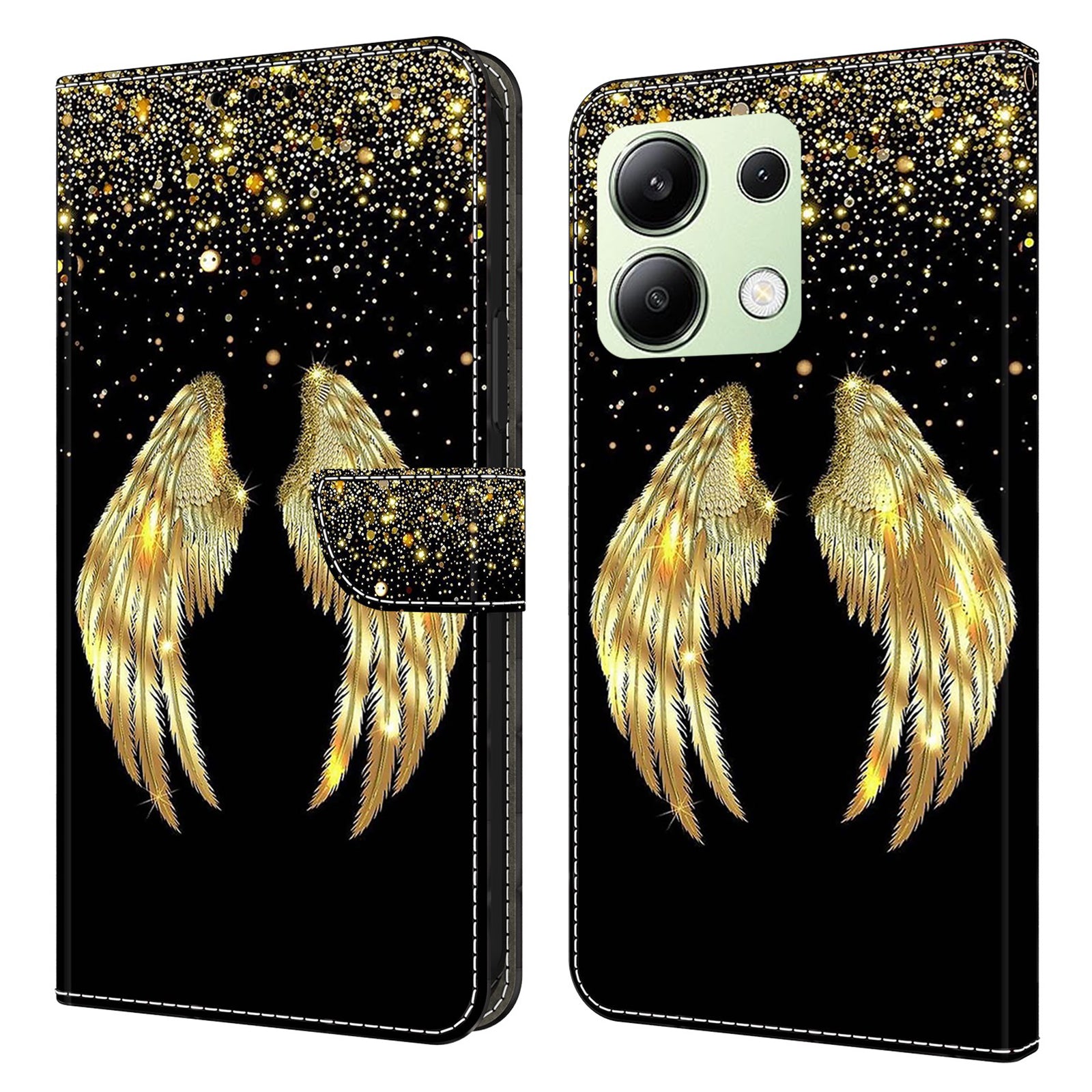 For Xiaomi Redmi Note 13 4G Wallet Phone Case Anti-Fall 3D Pattern Printing Leather Flip Cover