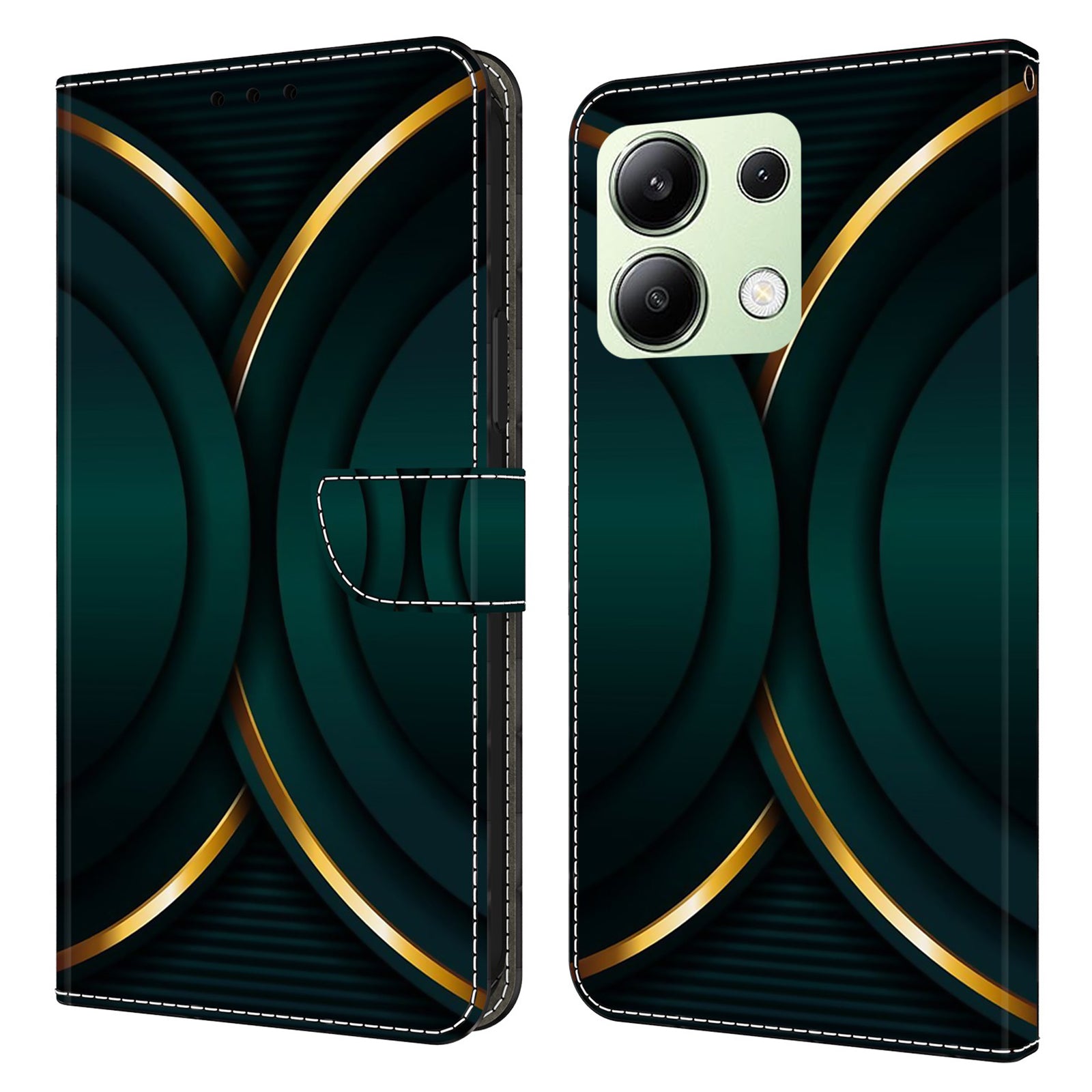 For Xiaomi Redmi Note 13 4G Wallet Phone Case Anti-Fall 3D Pattern Printing Leather Flip Cover