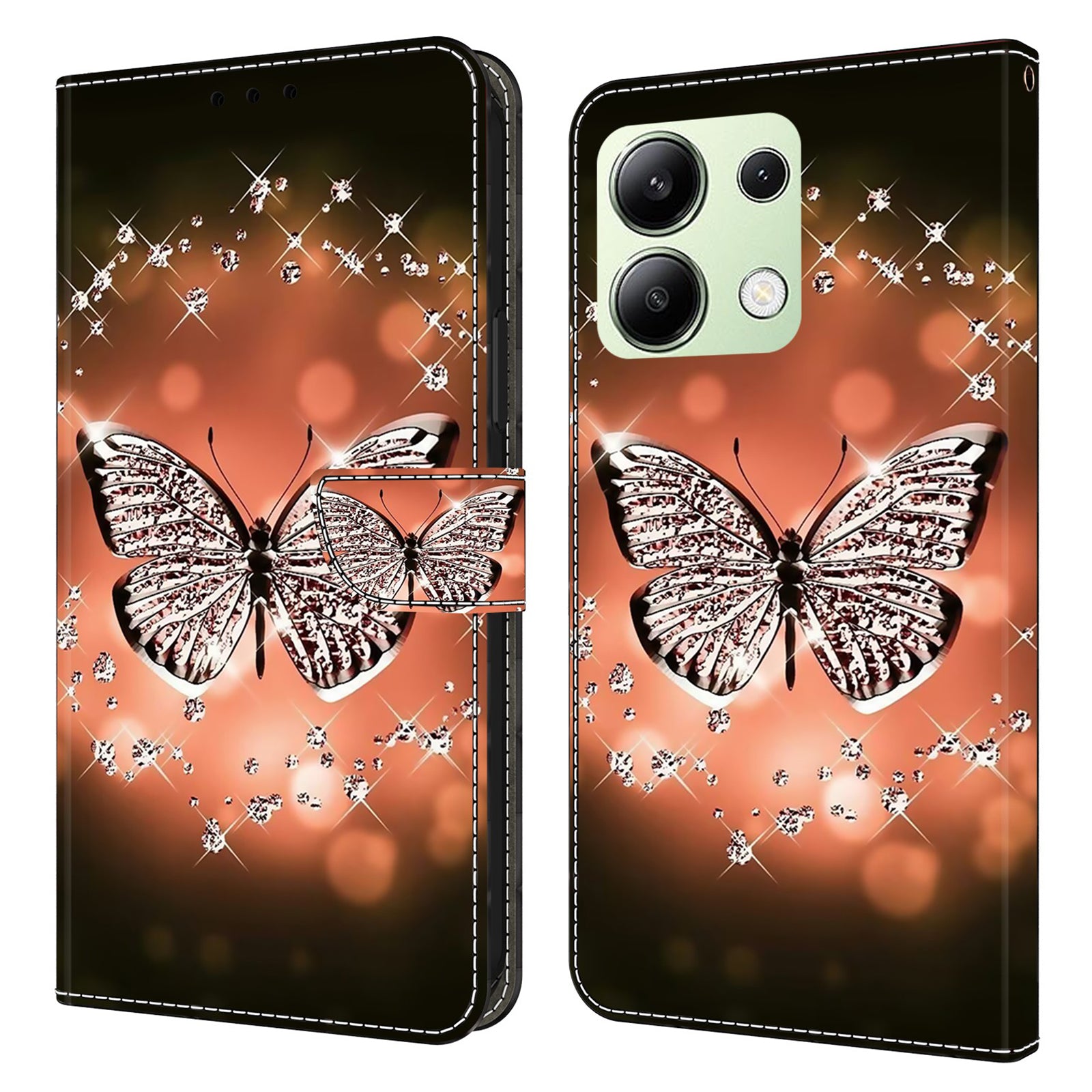 For Xiaomi Redmi Note 13 4G Wallet Phone Case Anti-Fall 3D Pattern Printing Leather Flip Cover