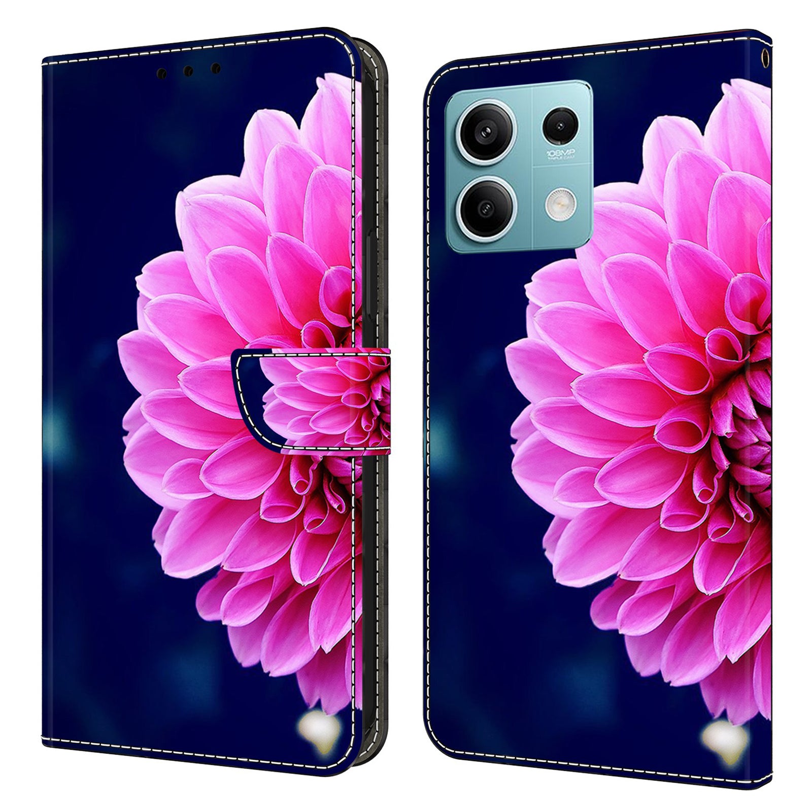 For Xiaomi Redmi Note 13 5G Anti-Drop Case 3D Pattern Printing Wallet Phone Cover