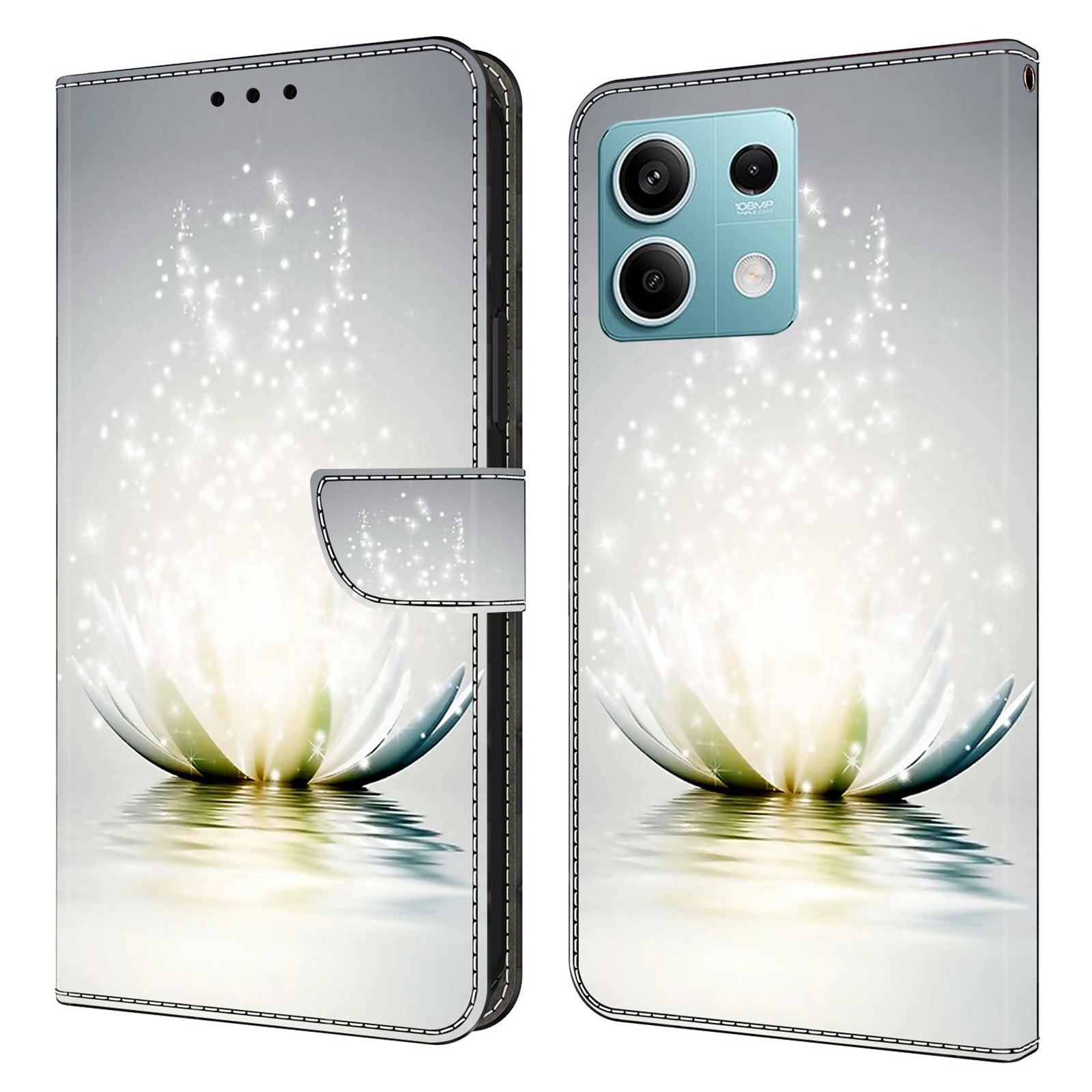 For Xiaomi Redmi Note 13 5G Anti-Drop Case 3D Pattern Printing Wallet Phone Cover