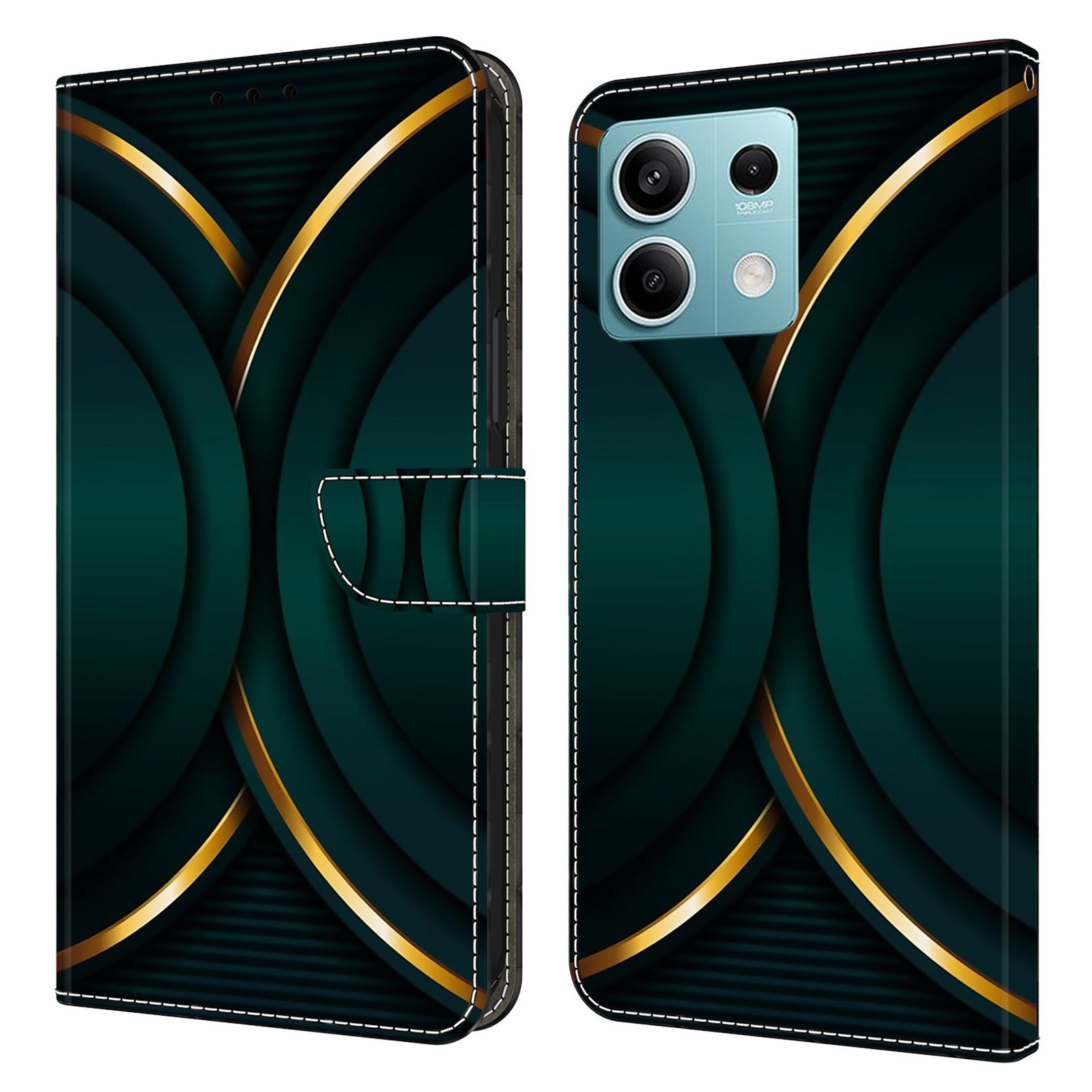 For Xiaomi Redmi Note 13 5G Anti-Drop Case 3D Pattern Printing Wallet Phone Cover