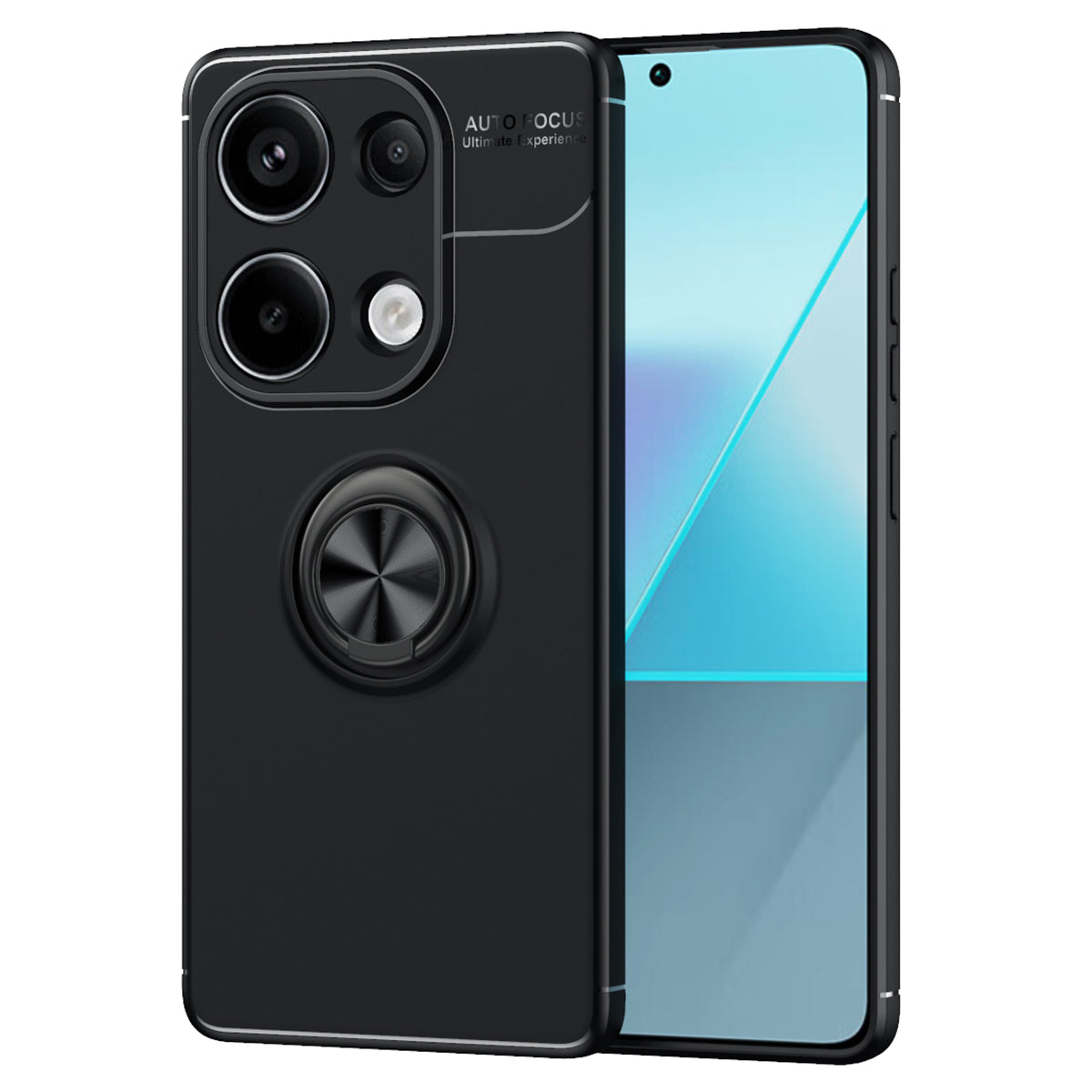For Xiaomi Redmi Note 13 Pro 4G / Poco M6 Pro 4G Case TPU Phone Cover with Ring Kickstand
