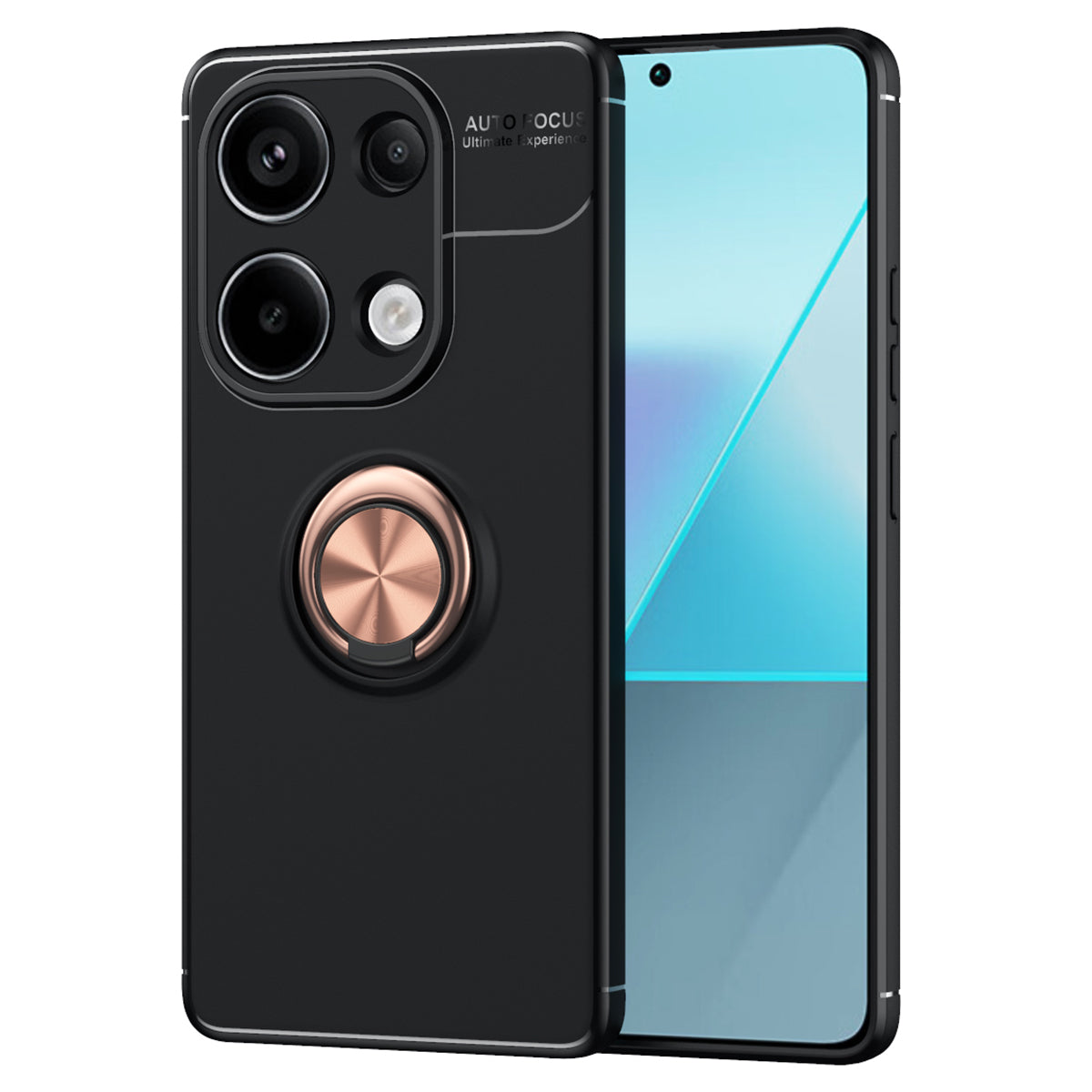 For Xiaomi Redmi Note 13 Pro 4G / Poco M6 Pro 4G Case TPU Phone Cover with Ring Kickstand