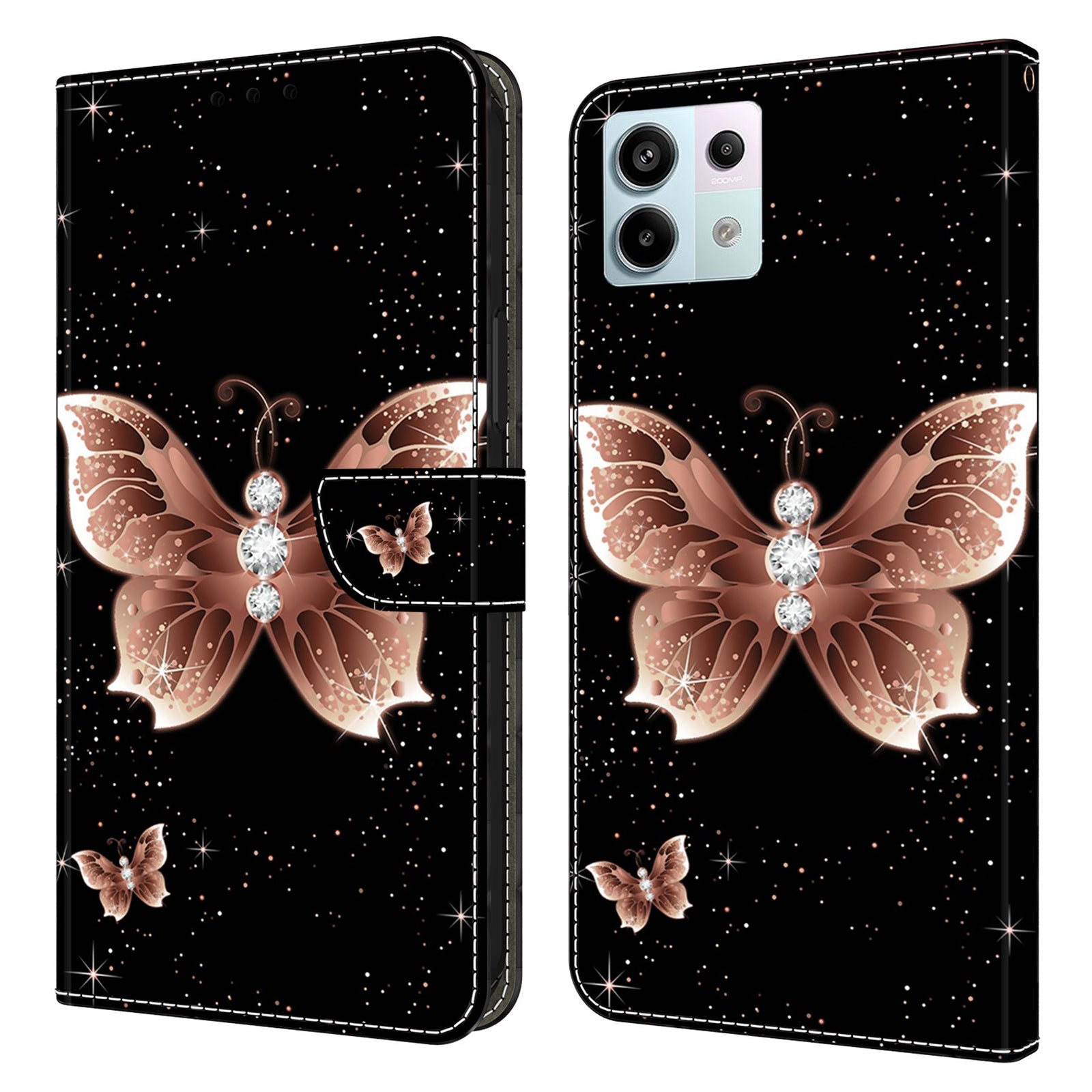 For Xiaomi Redmi Note 13 Pro 5G / Poco X6 5G Case 3D Pattern Printing Leather Wallet Phone Shell