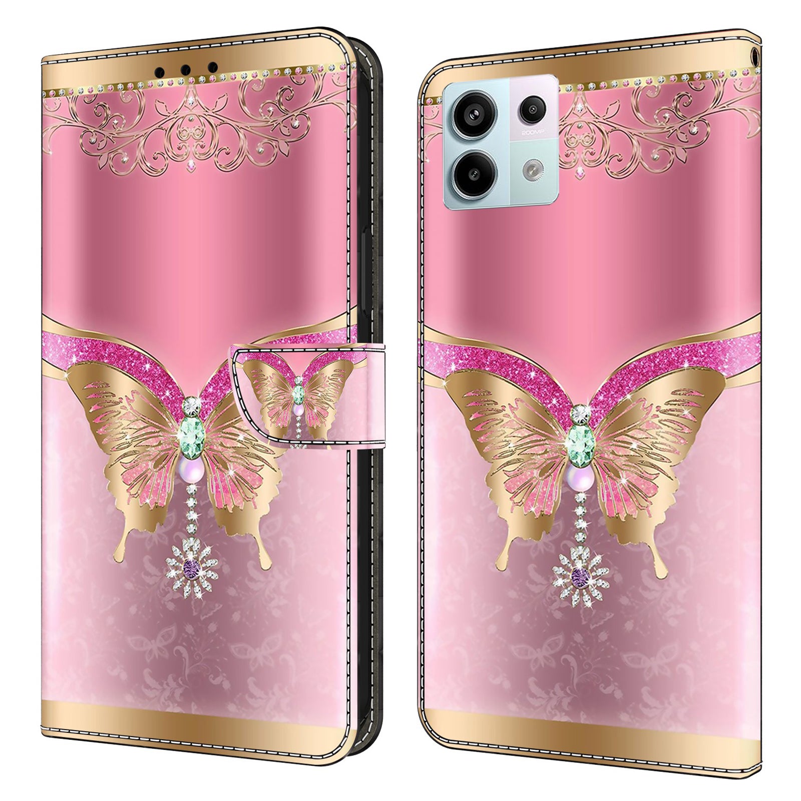 For Xiaomi Redmi Note 13 Pro 5G / Poco X6 5G Case 3D Pattern Printing Leather Wallet Phone Shell