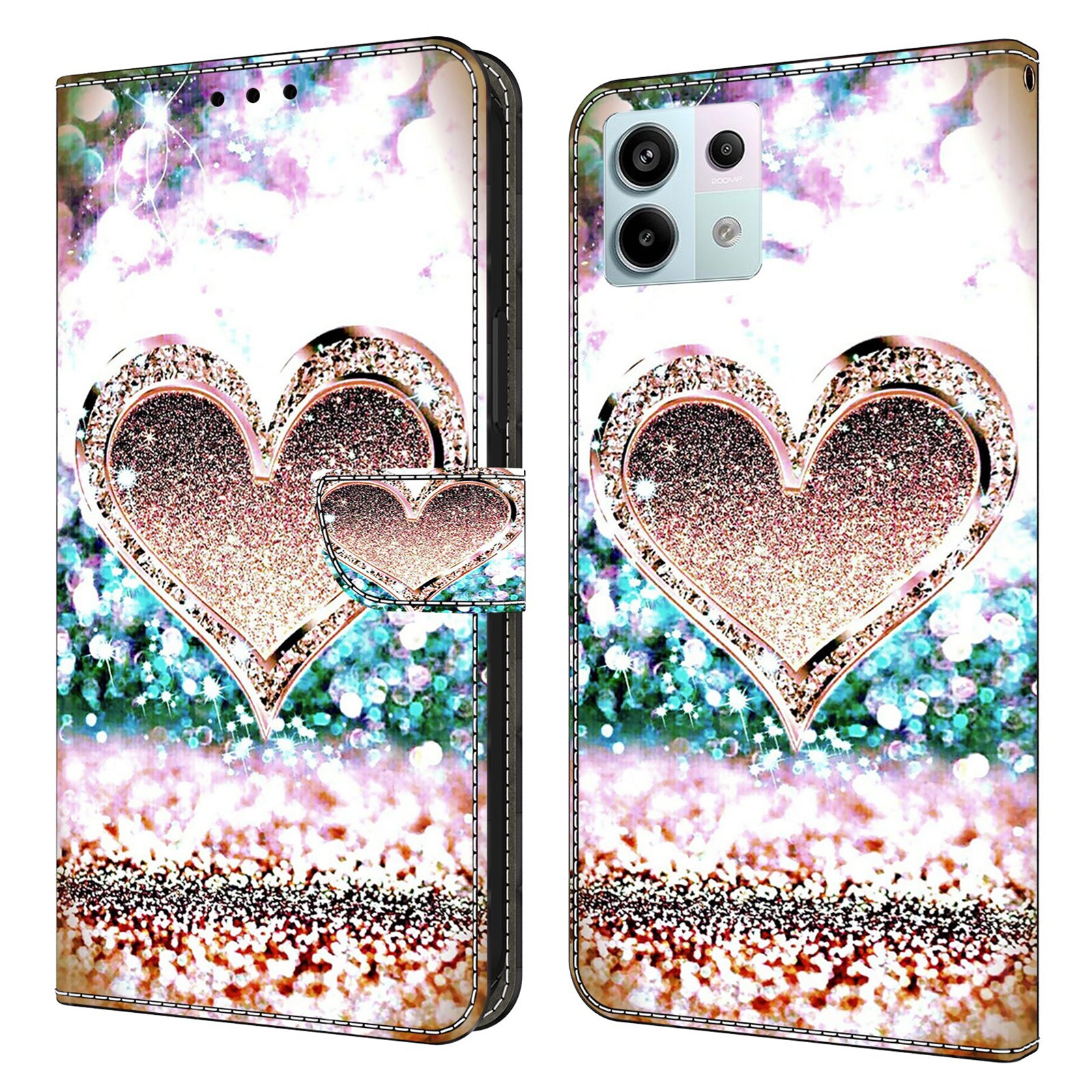For Xiaomi Redmi Note 13 Pro 5G / Poco X6 5G Case 3D Pattern Printing Leather Wallet Phone Shell