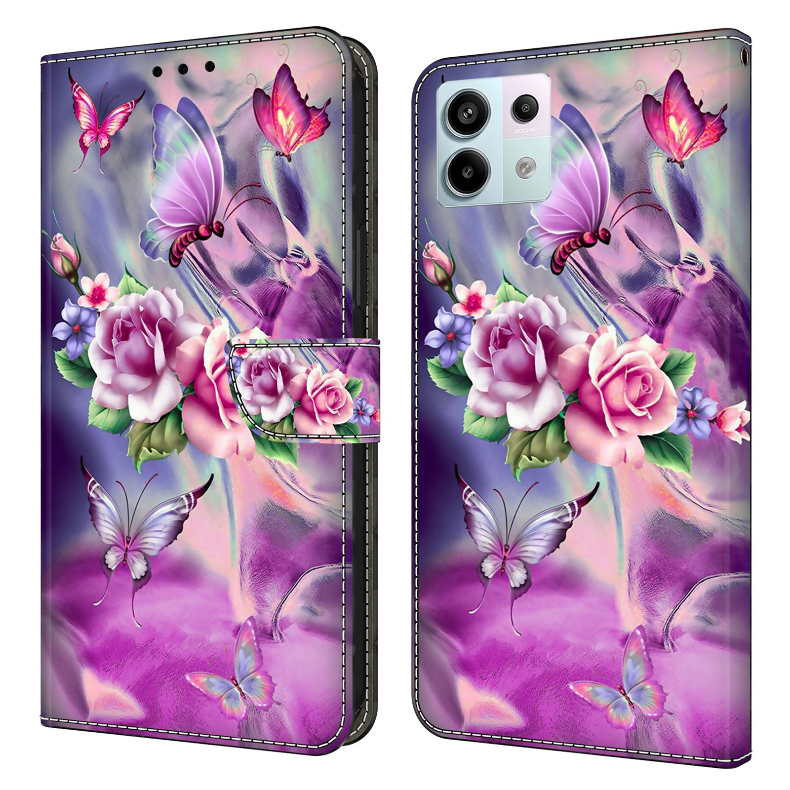 For Xiaomi Redmi Note 13 Pro 5G / Poco X6 5G Case 3D Pattern Printing Leather Wallet Phone Shell
