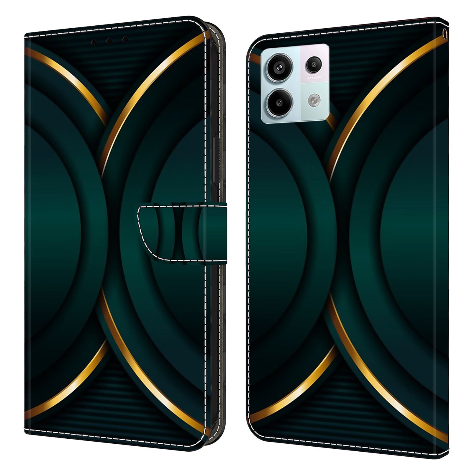 For Xiaomi Redmi Note 13 Pro 5G / Poco X6 5G Case 3D Pattern Printing Leather Wallet Phone Shell