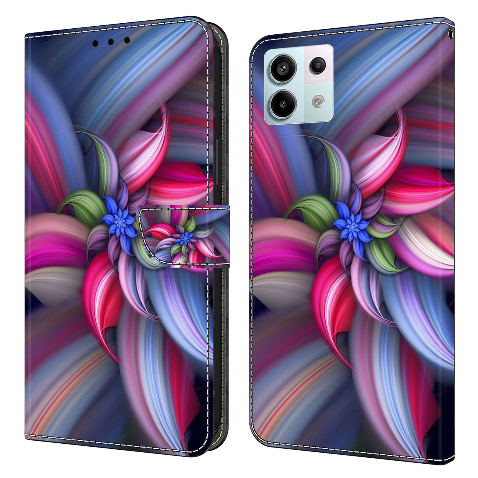 For Xiaomi Redmi Note 13 Pro 5G / Poco X6 5G Case 3D Pattern Printing Leather Wallet Phone Shell