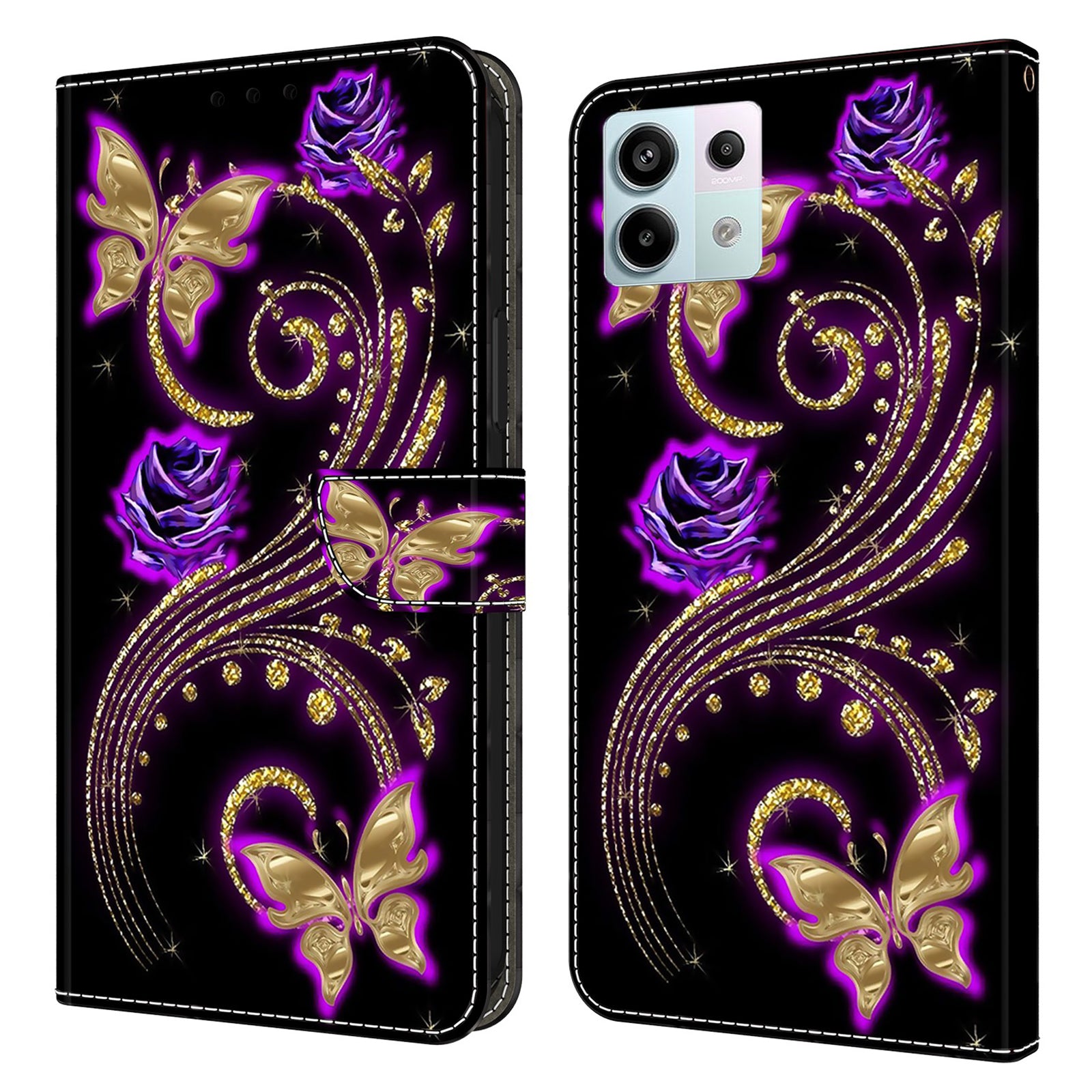 For Xiaomi Redmi Note 13 Pro 5G / Poco X6 5G Case 3D Pattern Printing Leather Wallet Phone Shell