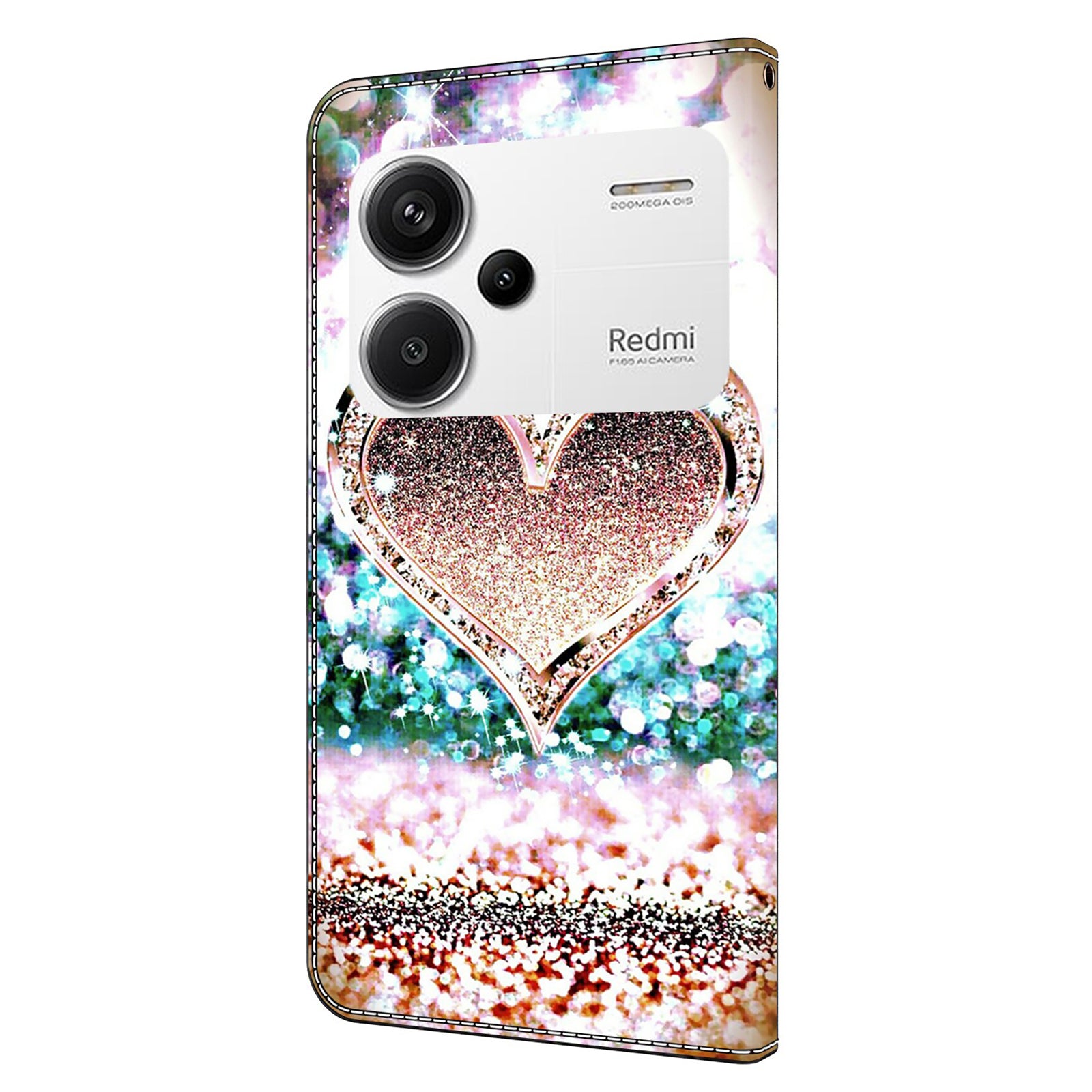 For Xiaomi Redmi Note 13 Pro+ 5G Shockproof Wallet Case 3D Pattern Printing Leather Phone Cover