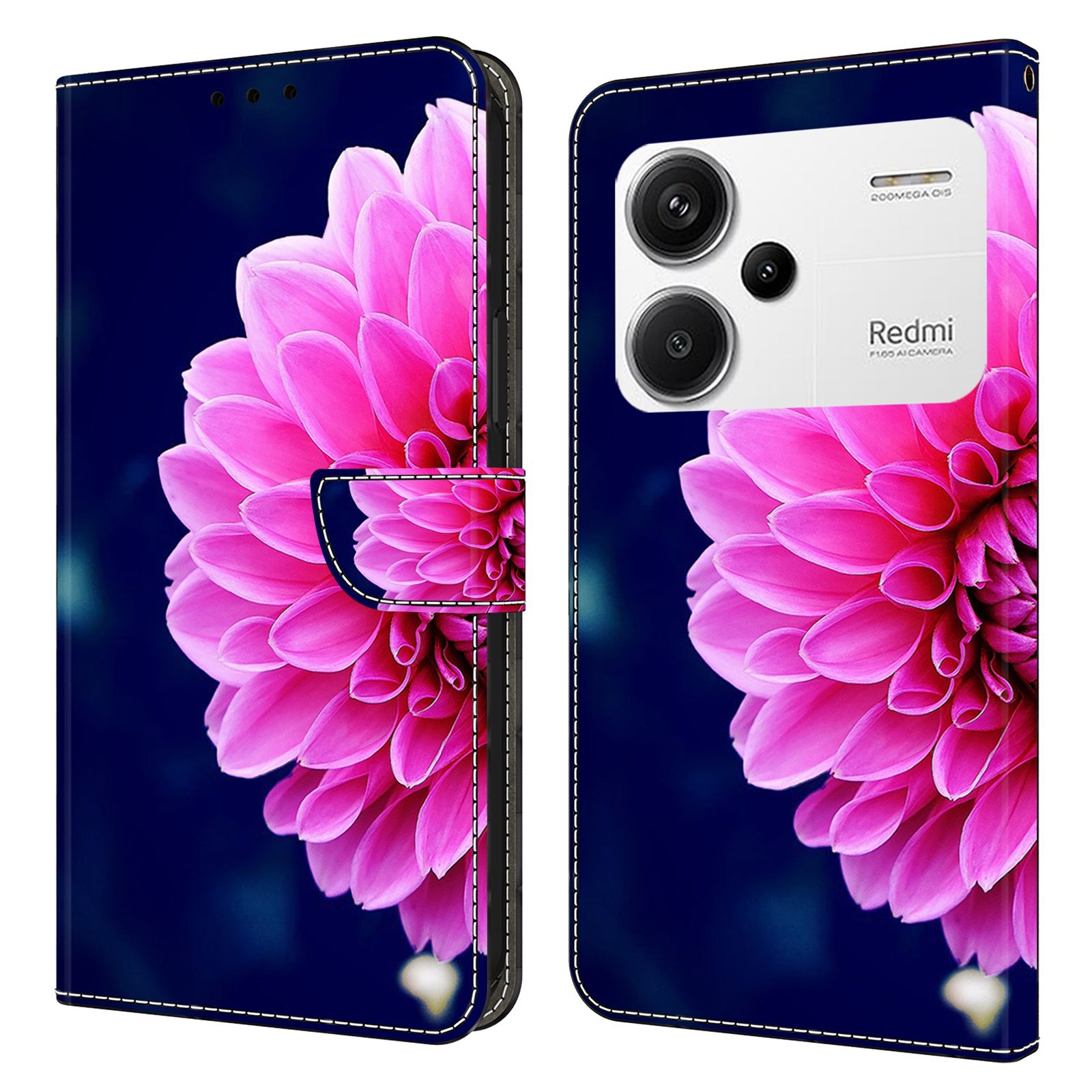 For Xiaomi Redmi Note 13 Pro+ 5G Shockproof Wallet Case 3D Pattern Printing Leather Phone Cover