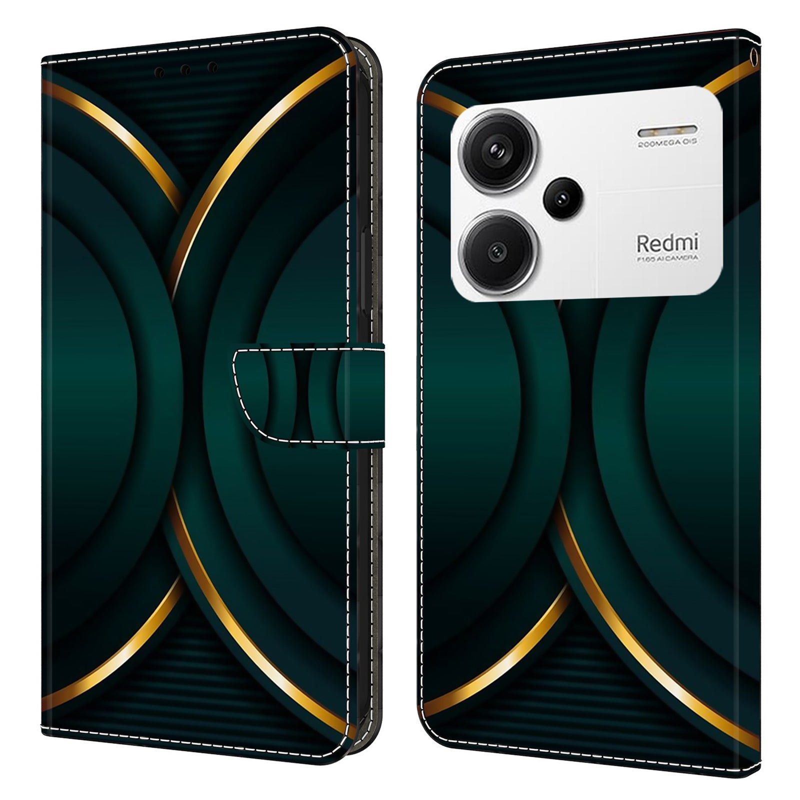 For Xiaomi Redmi Note 13 Pro+ 5G Shockproof Wallet Case 3D Pattern Printing Leather Phone Cover