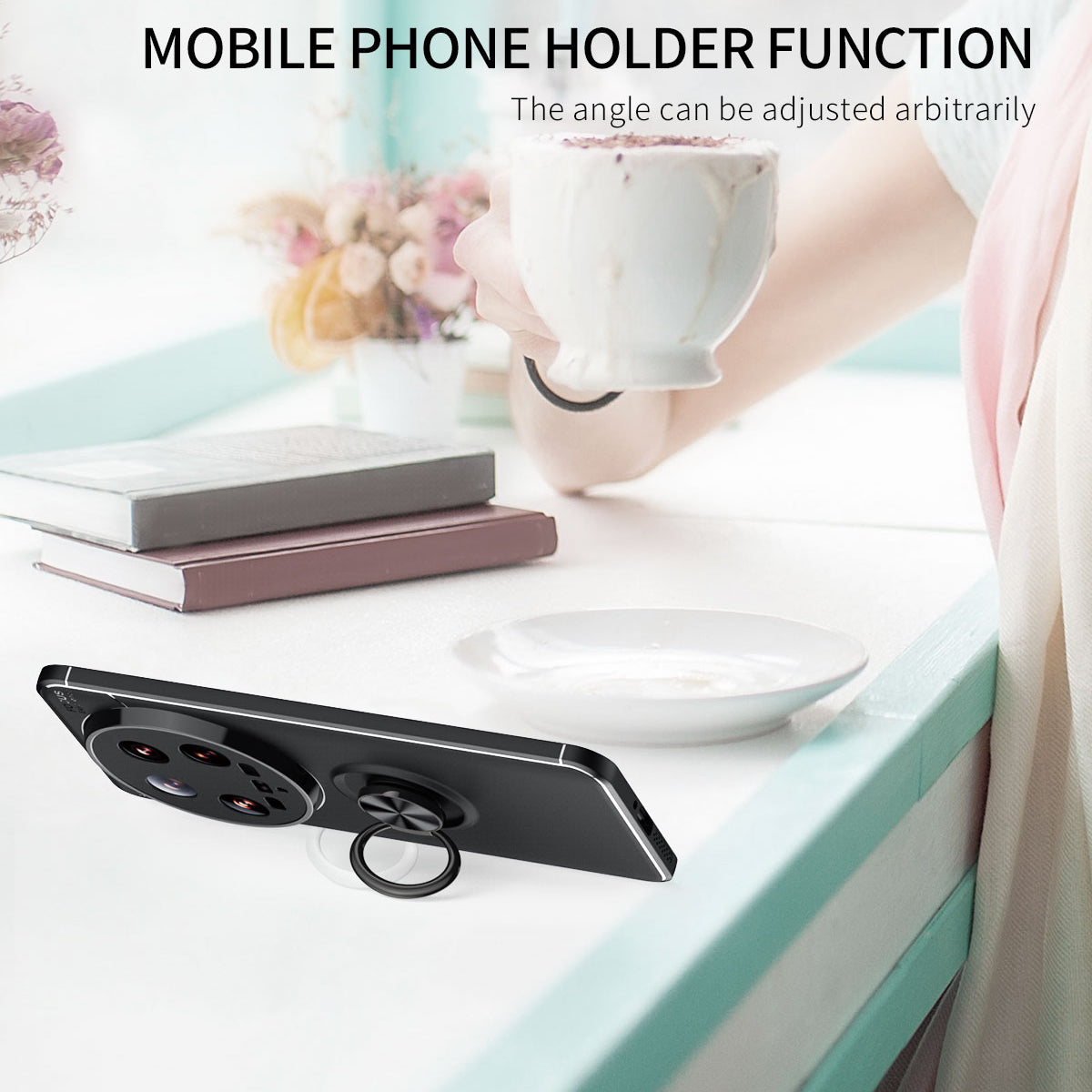 For Xiaomi 14 Ultra Case Ring Holder Kickstand Soft TPU Phone Cover