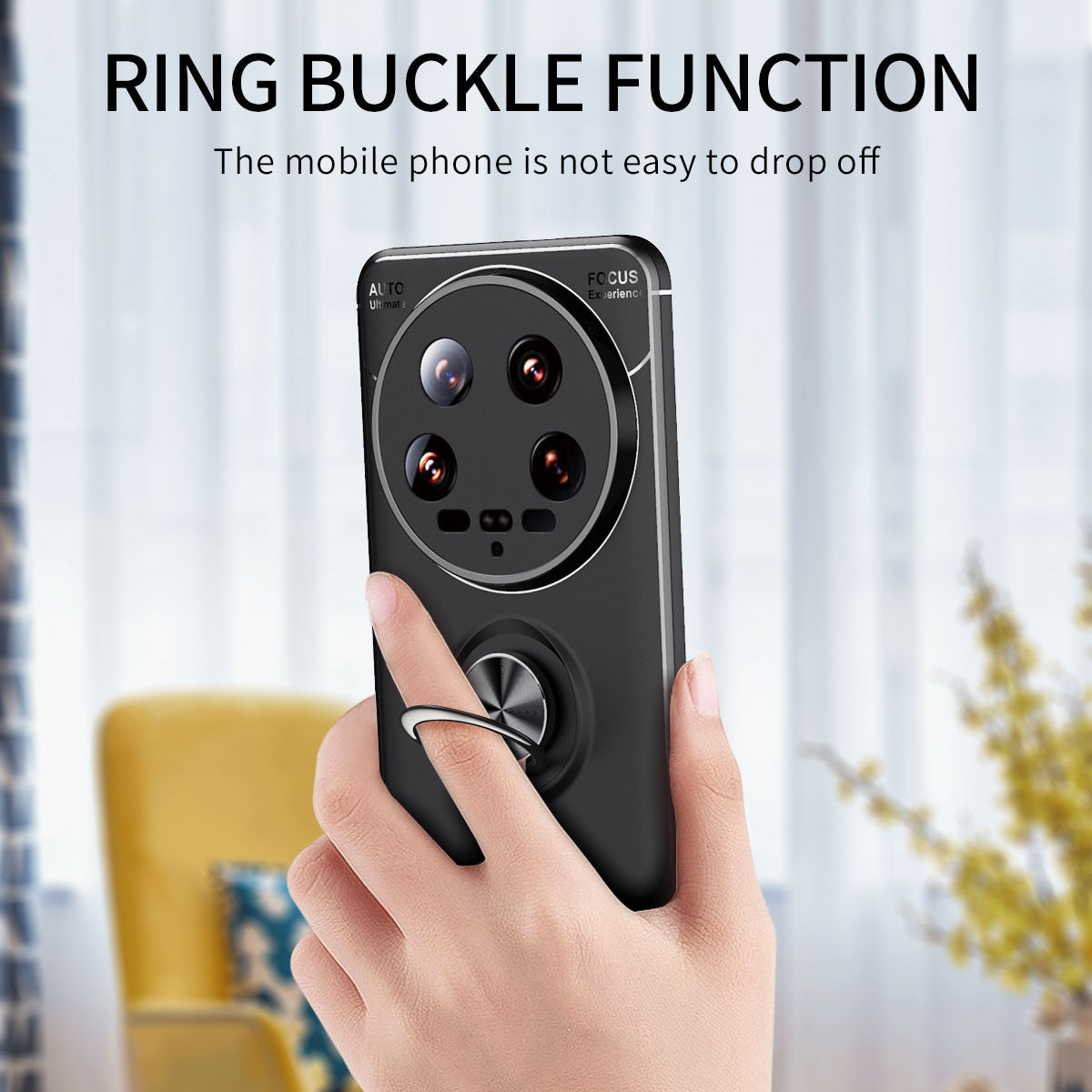 For Xiaomi 14 Ultra Case Ring Holder Kickstand Soft TPU Phone Cover