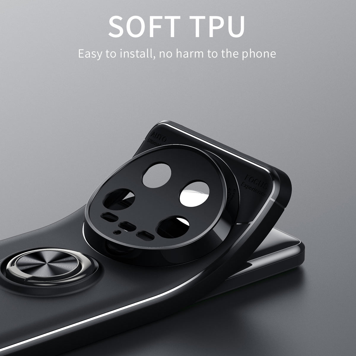 For Xiaomi 14 Ultra Case Ring Holder Kickstand Soft TPU Phone Cover