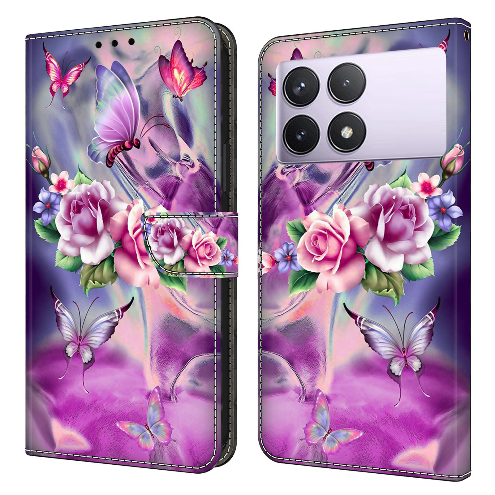 For Xiaomi Redmi K70E 5G / Poco X6 Pro 5G Leather Flip Cover 3D Pattern Printing Wallet Phone Case