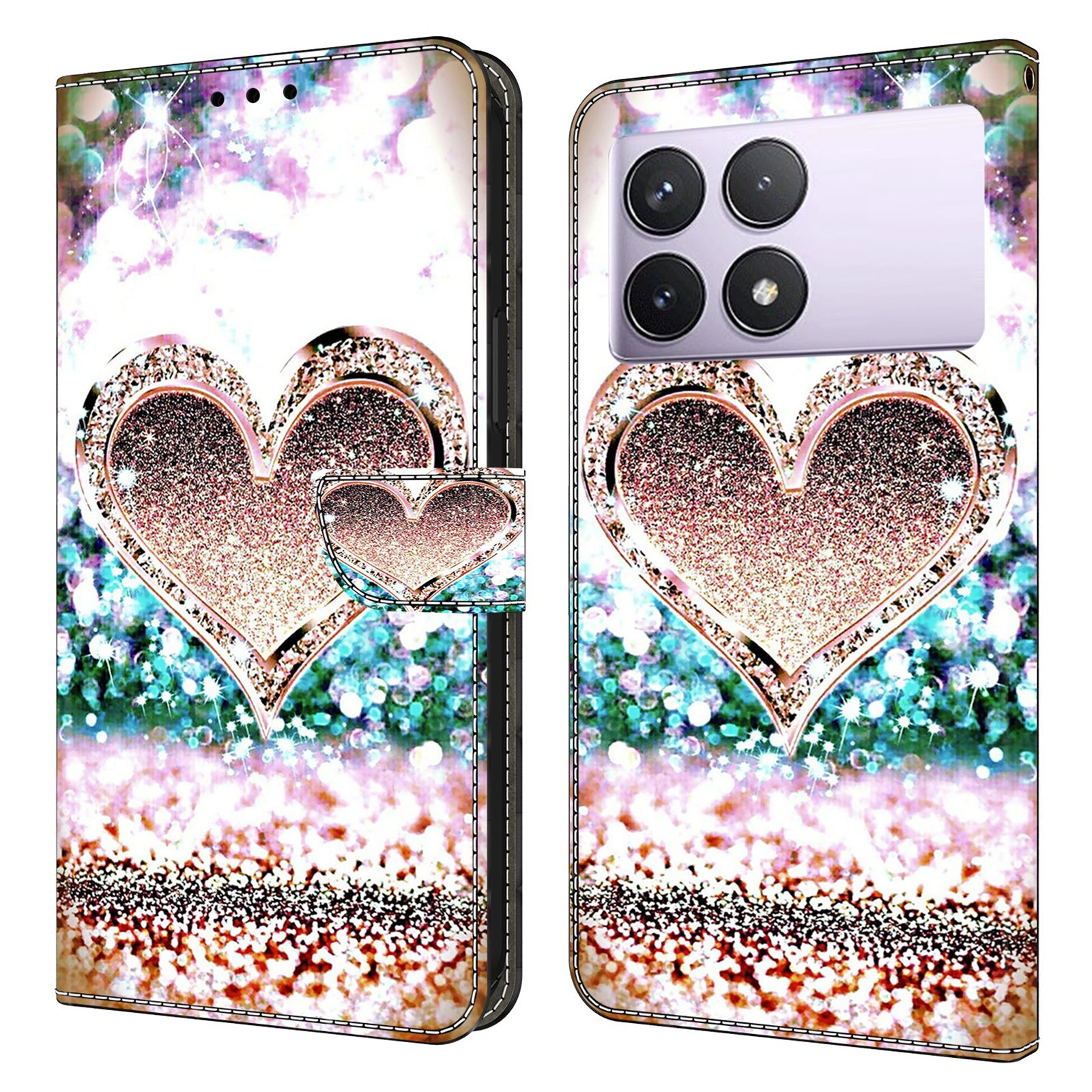 For Xiaomi Redmi K70E 5G / Poco X6 Pro 5G Leather Flip Cover 3D Pattern Printing Wallet Phone Case