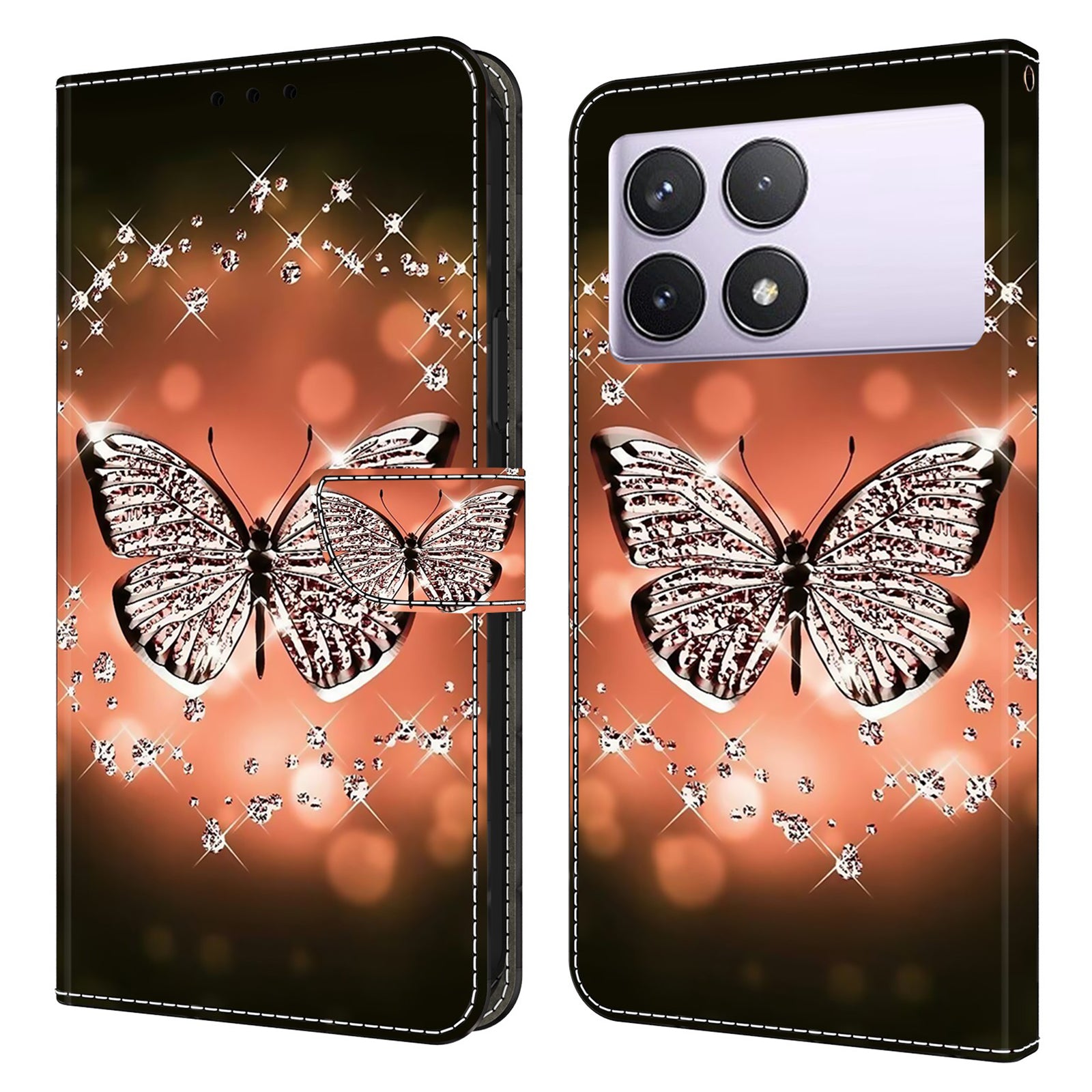 For Xiaomi Redmi K70E 5G / Poco X6 Pro 5G Leather Flip Cover 3D Pattern Printing Wallet Phone Case