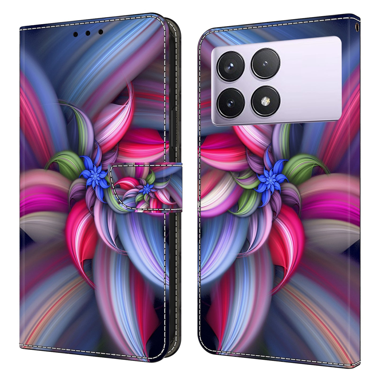 For Xiaomi Redmi K70E 5G / Poco X6 Pro 5G Leather Flip Cover 3D Pattern Printing Wallet Phone Case