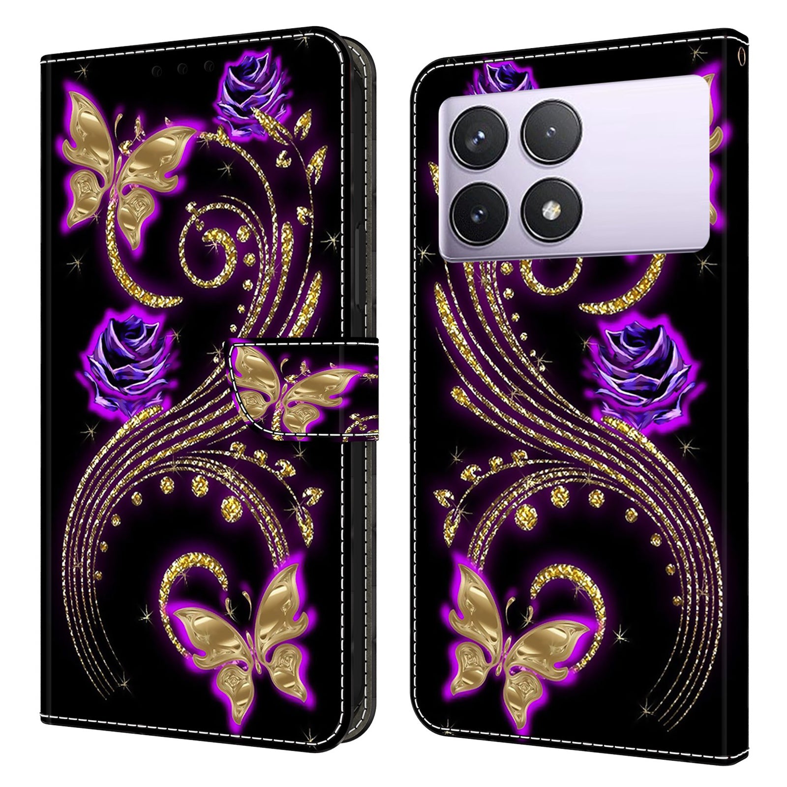 For Xiaomi Redmi K70E 5G / Poco X6 Pro 5G Leather Flip Cover 3D Pattern Printing Wallet Phone Case