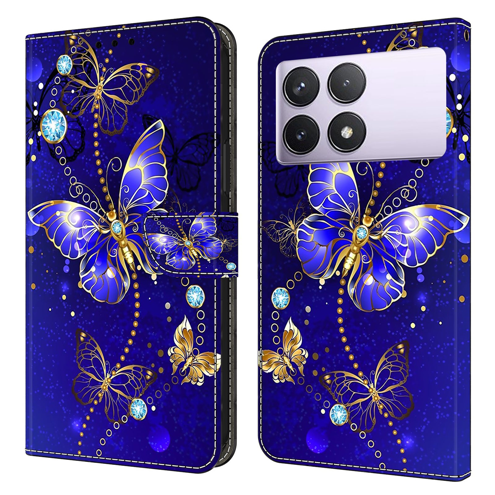 For Xiaomi Redmi K70E 5G / Poco X6 Pro 5G Leather Flip Cover 3D Pattern Printing Wallet Phone Case