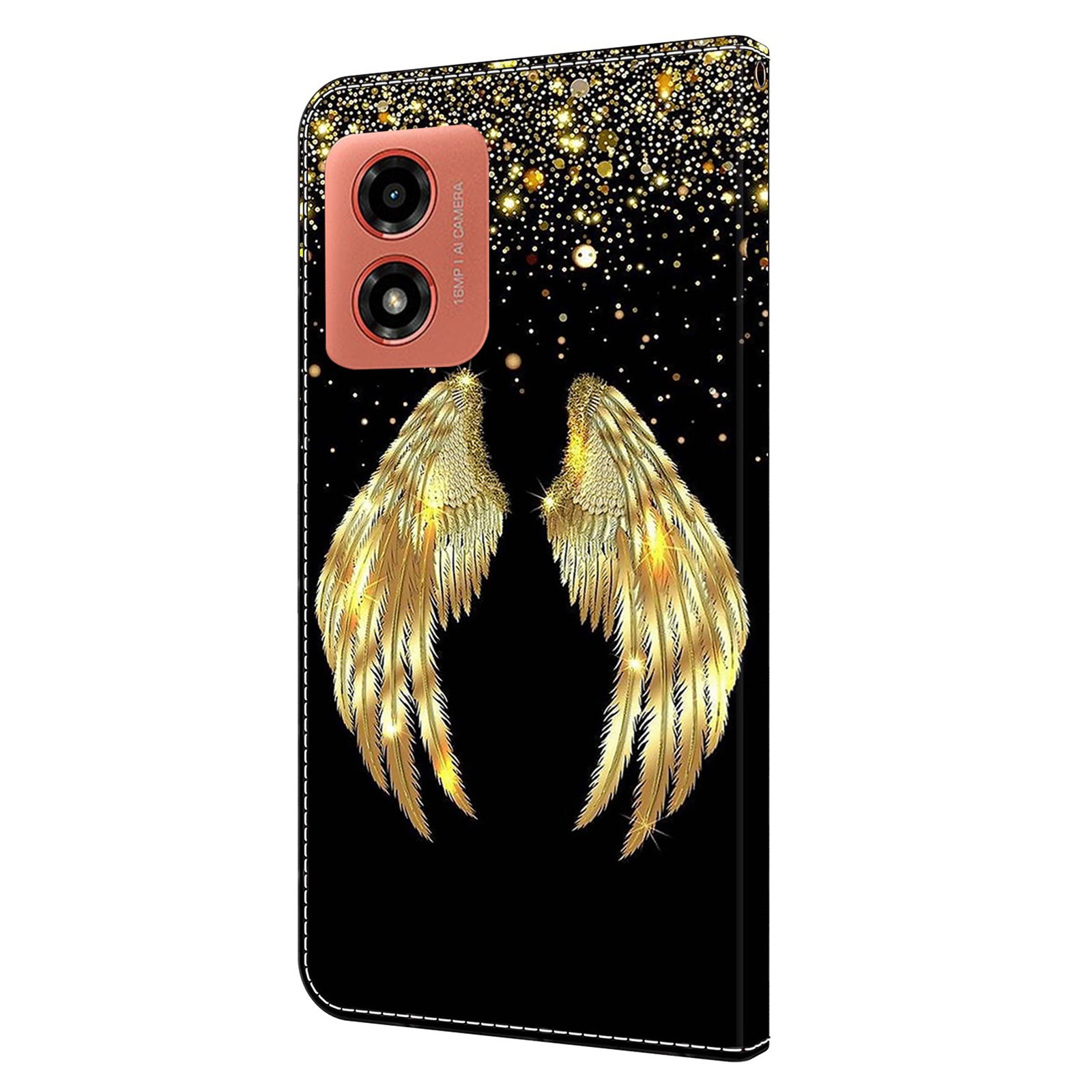 For Motorola Moto G Play (2024) 4G Protective Case 3D Pattern Printing Leather Flip Phone Cover