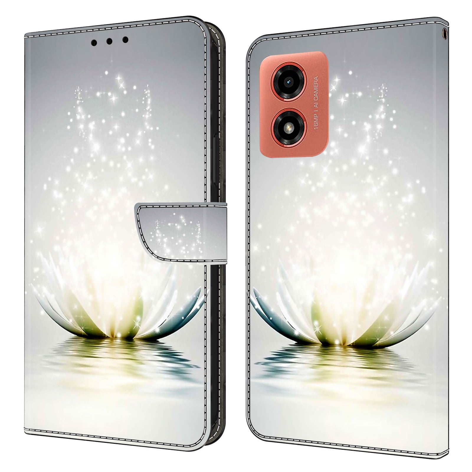 For Motorola Moto G Play (2024) 4G Protective Case 3D Pattern Printing Leather Flip Phone Cover