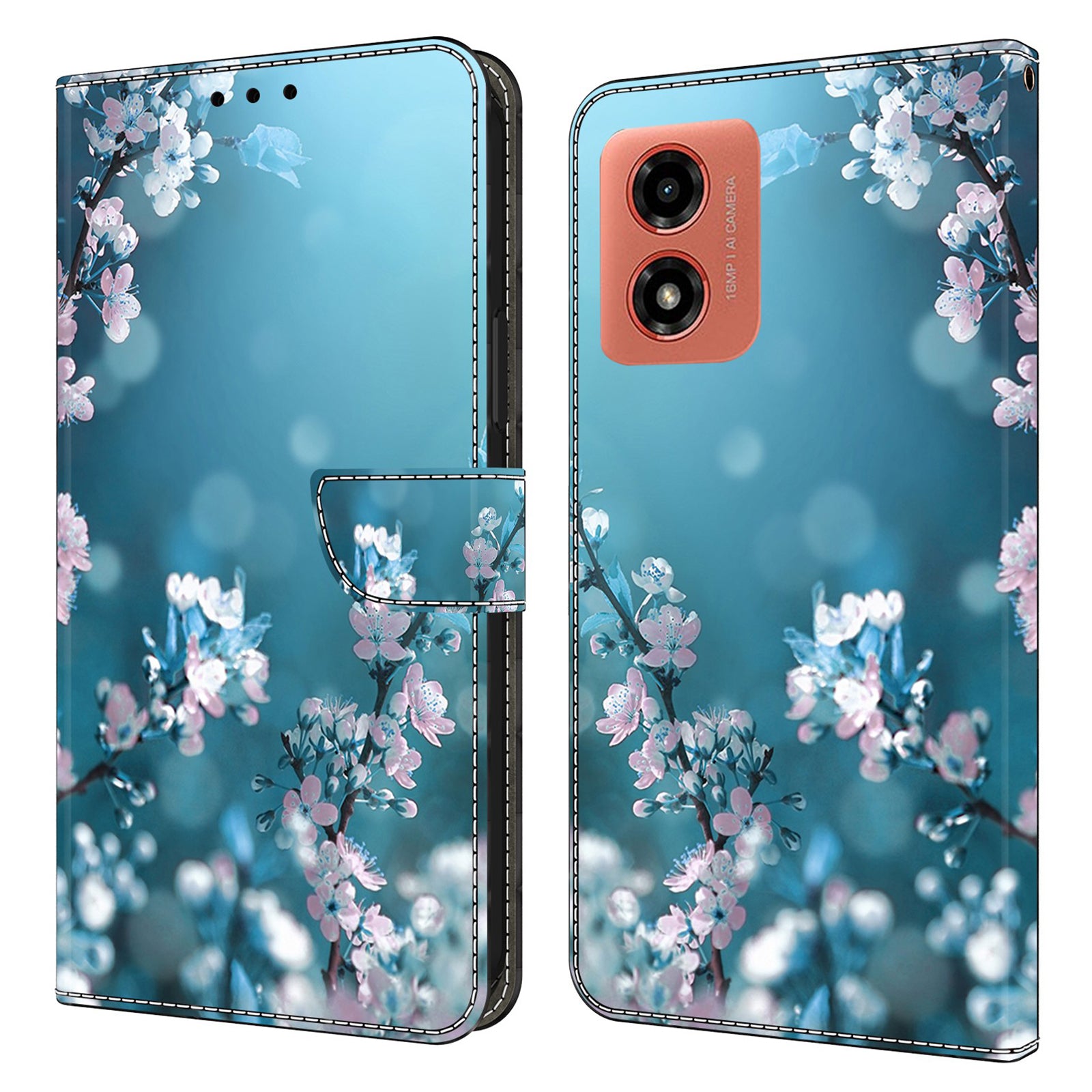 For Motorola Moto G Play (2024) 4G Protective Case 3D Pattern Printing Leather Flip Phone Cover