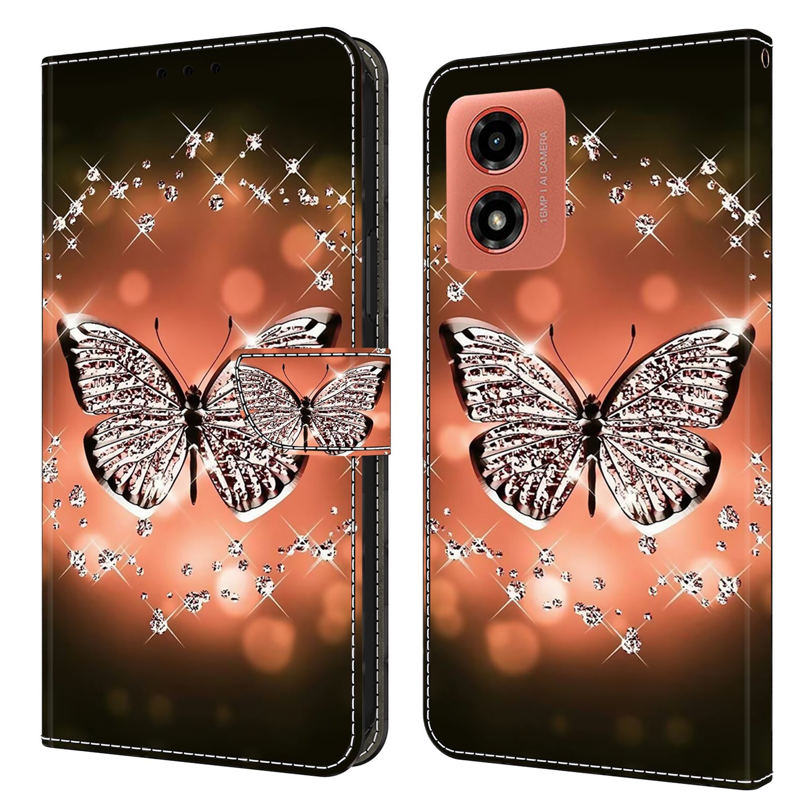 For Motorola Moto G Play (2024) 4G Protective Case 3D Pattern Printing Leather Flip Phone Cover