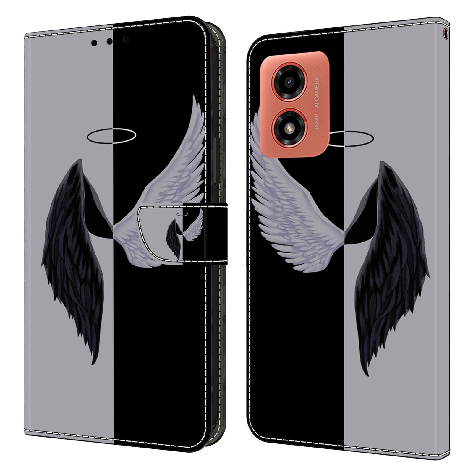 For Motorola Moto G Play (2024) 4G Case 3D Pattern Printng PU Leather Phone Cover with Wallet