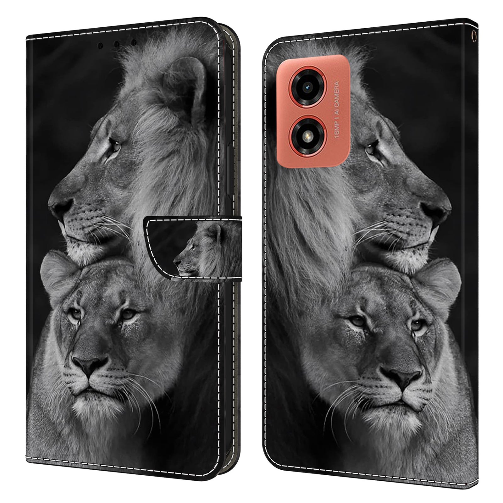 For Motorola Moto G Play (2024) 4G Case 3D Pattern Printng PU Leather Phone Cover with Wallet