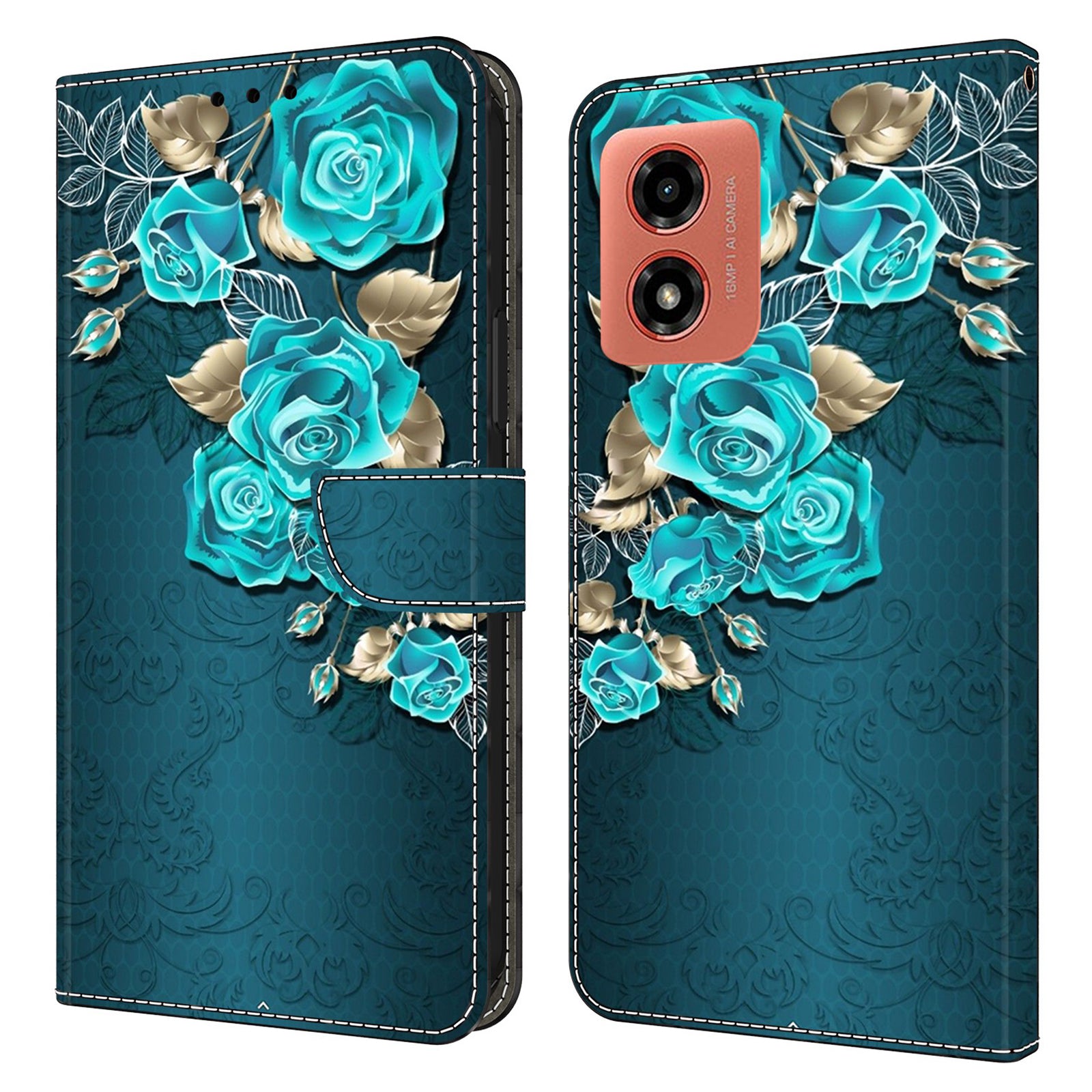 For Motorola Moto G Play (2024) 4G Case 3D Pattern Printng PU Leather Phone Cover with Wallet