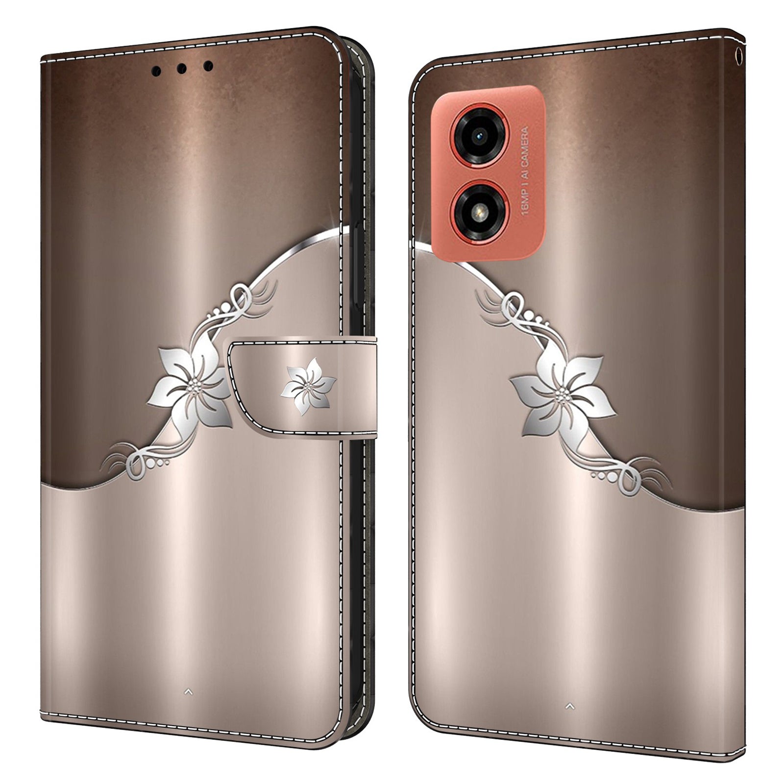 For Motorola Moto G Play (2024) 4G Case 3D Pattern Printng PU Leather Phone Cover with Wallet