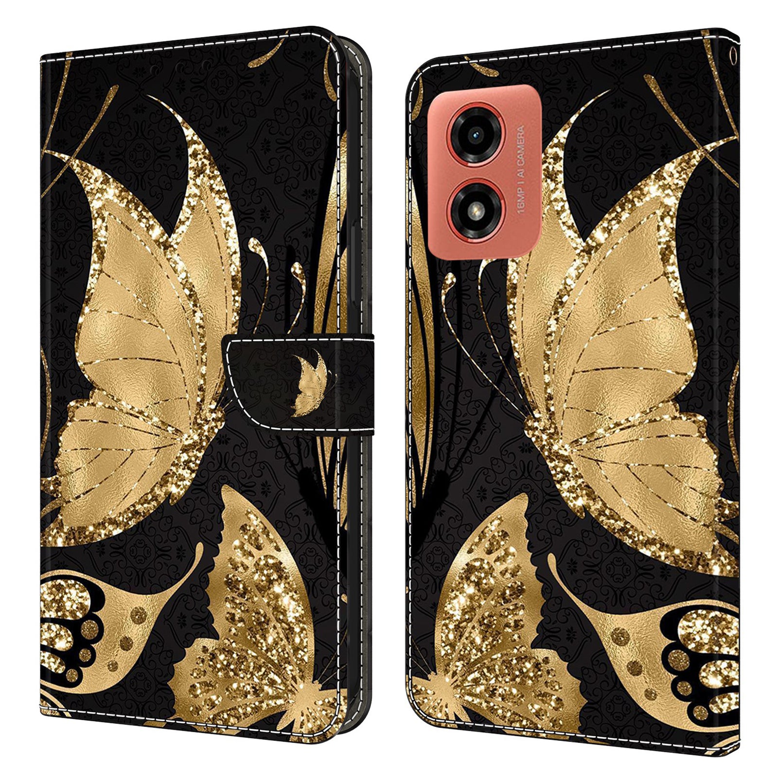 For Motorola Moto G Play (2024) 4G Case 3D Pattern Printng PU Leather Phone Cover with Wallet