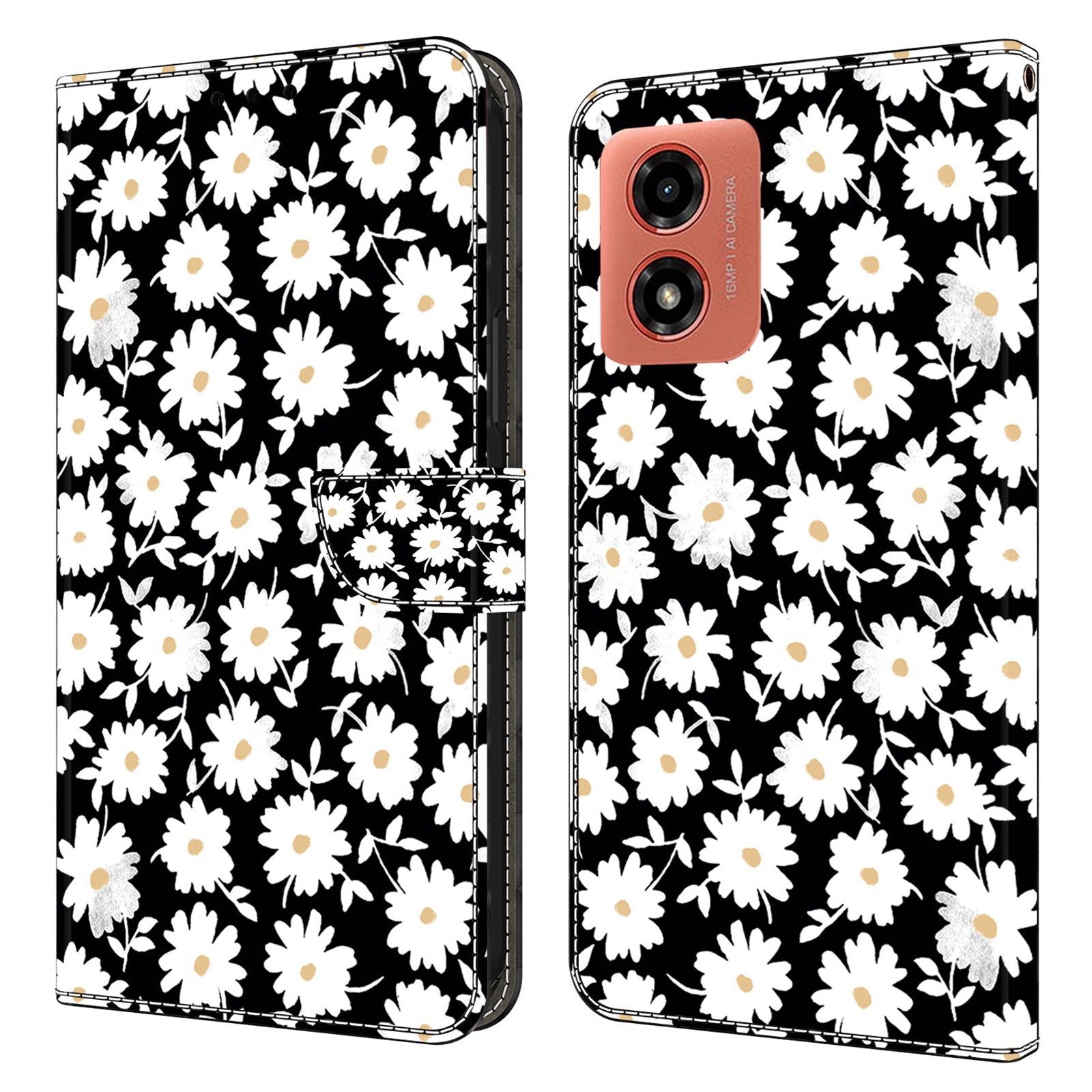 For Motorola Moto G Play (2024) 4G Case 3D Pattern Printng PU Leather Phone Cover with Wallet
