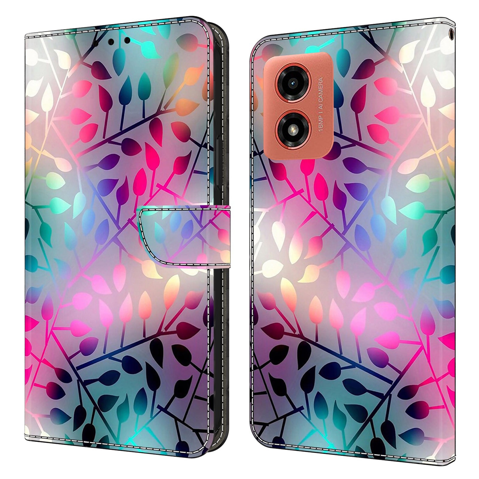 For Motorola Moto G Play (2024) 4G Case 3D Pattern Printng PU Leather Phone Cover with Wallet