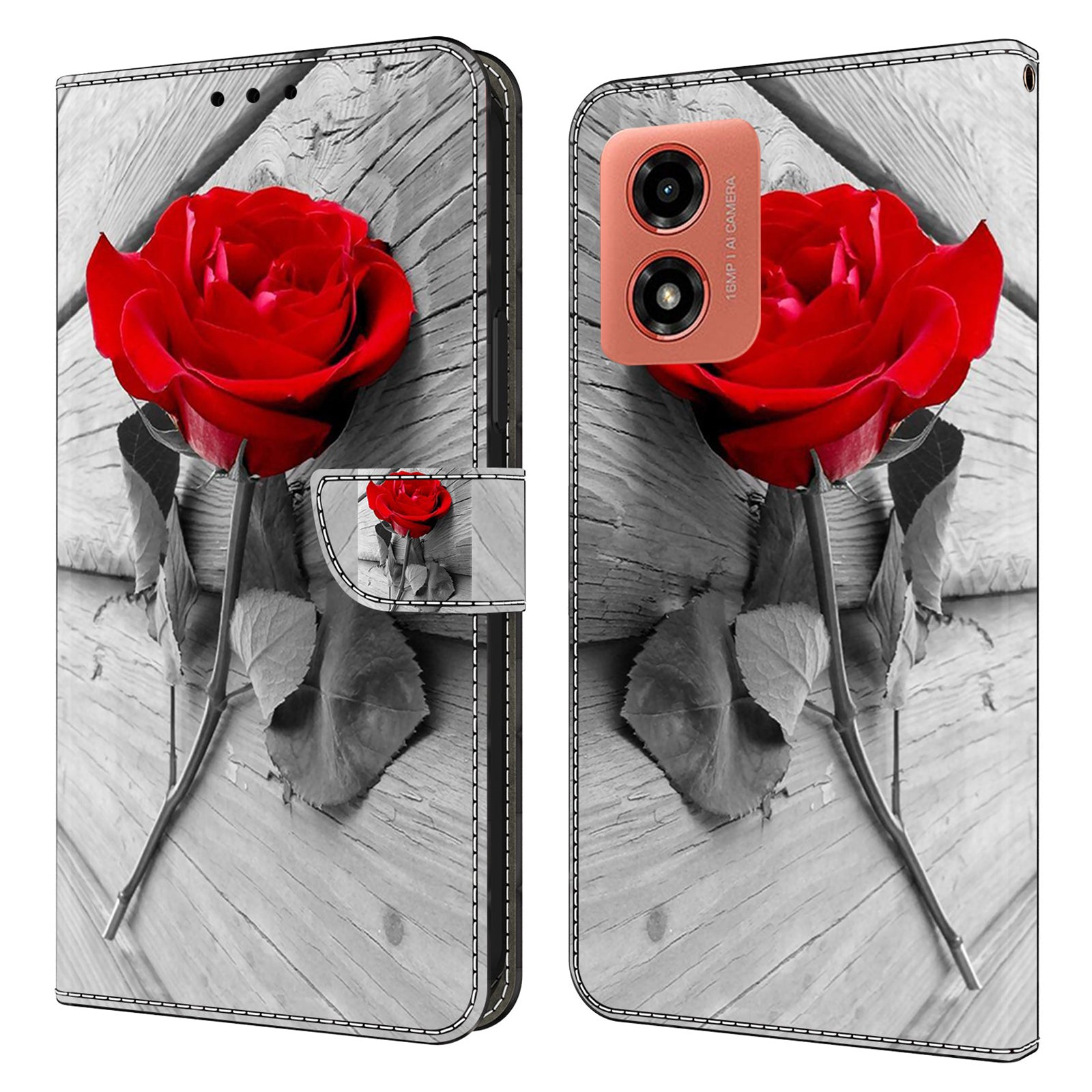 For Motorola Moto G Play (2024) 4G Case 3D Pattern Printng PU Leather Phone Cover with Wallet