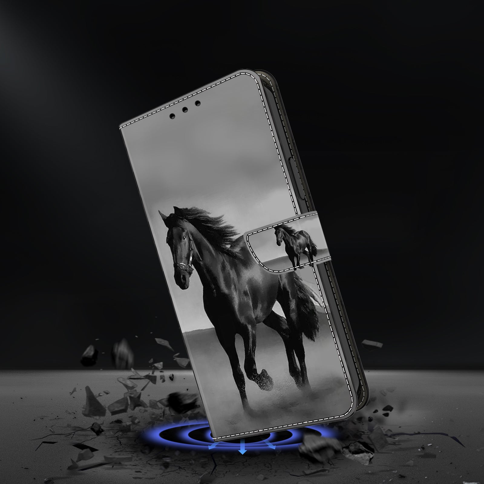 For Motorola Moto G24 Power Case Wallet Stand Phone Leather Cover 3D Pattern Printing