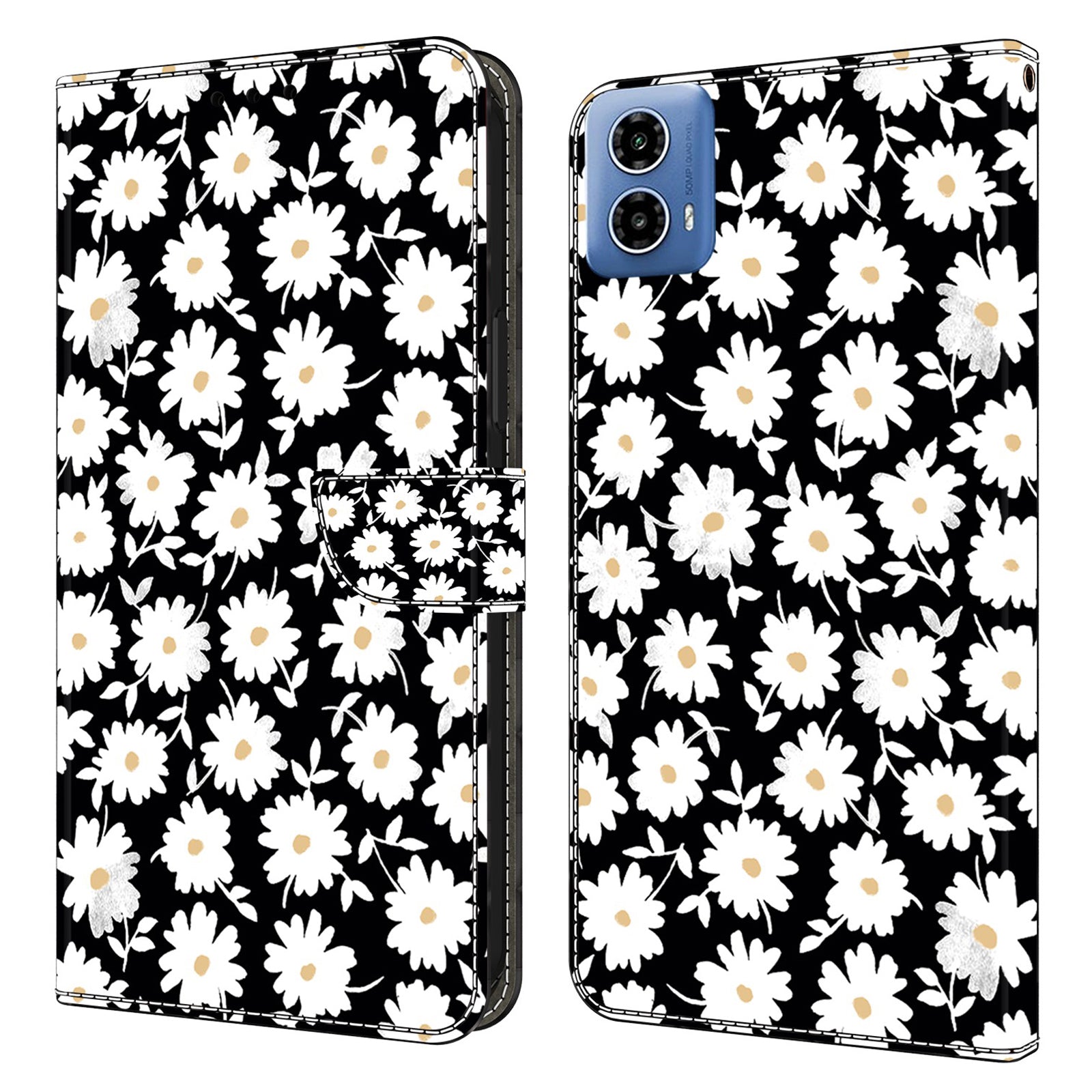 For Motorola Moto G24 Power Case Wallet Stand Phone Leather Cover 3D Pattern Printing