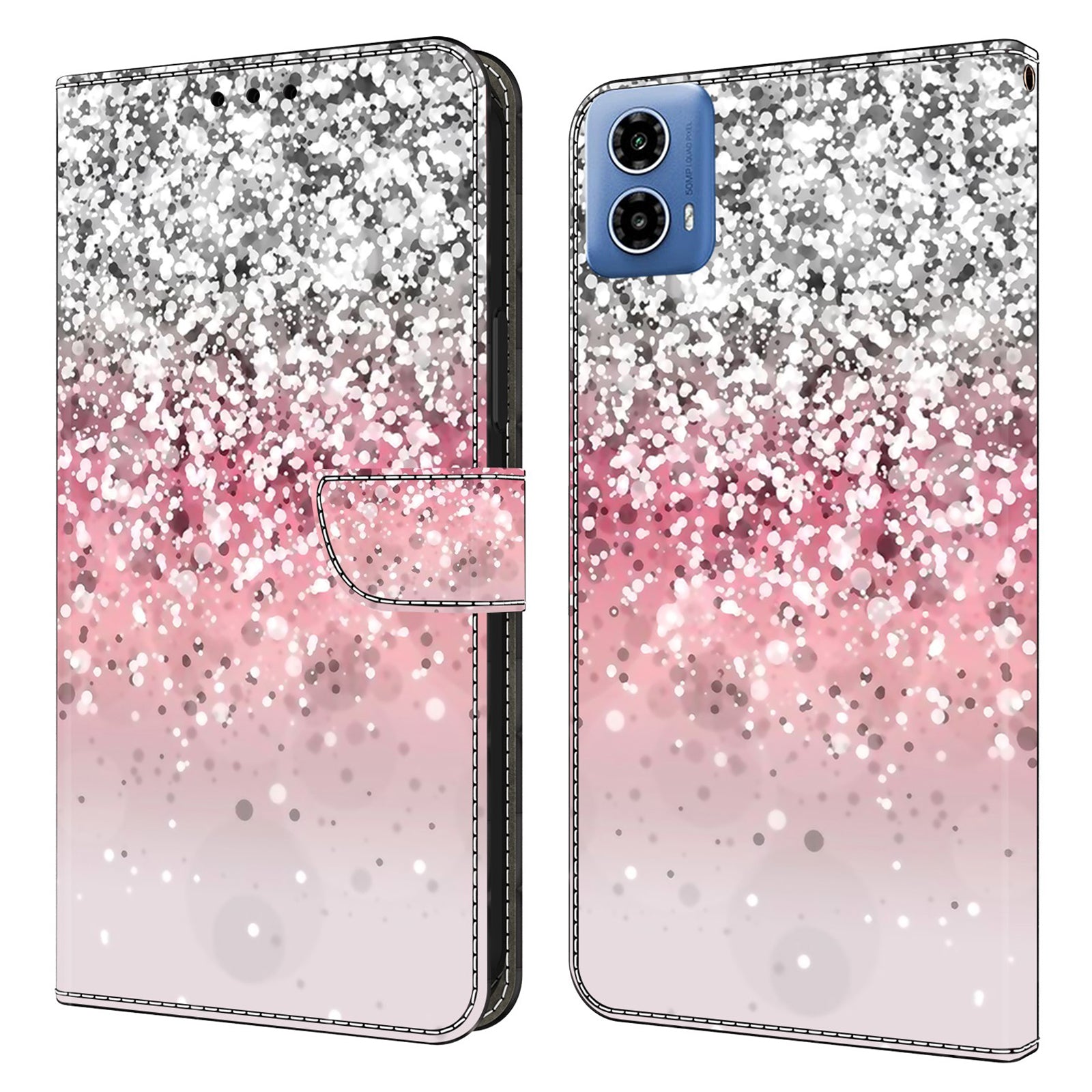 For Motorola Moto G24 Power Case Wallet Stand Phone Leather Cover 3D Pattern Printing