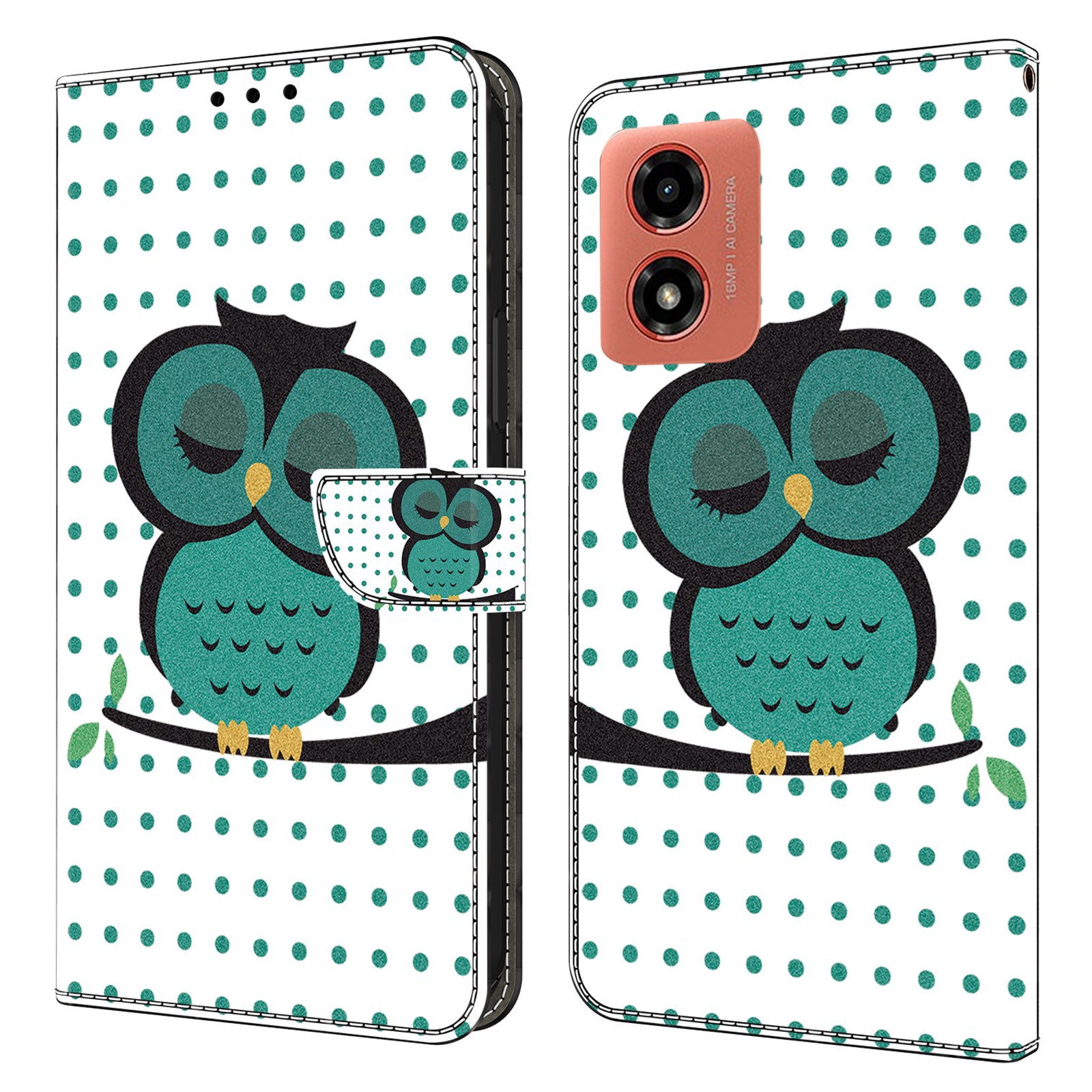 For Motorola Moto G04 4G / G24 4G Leather Case 3D Pattern Printing Wallet Stand Cover