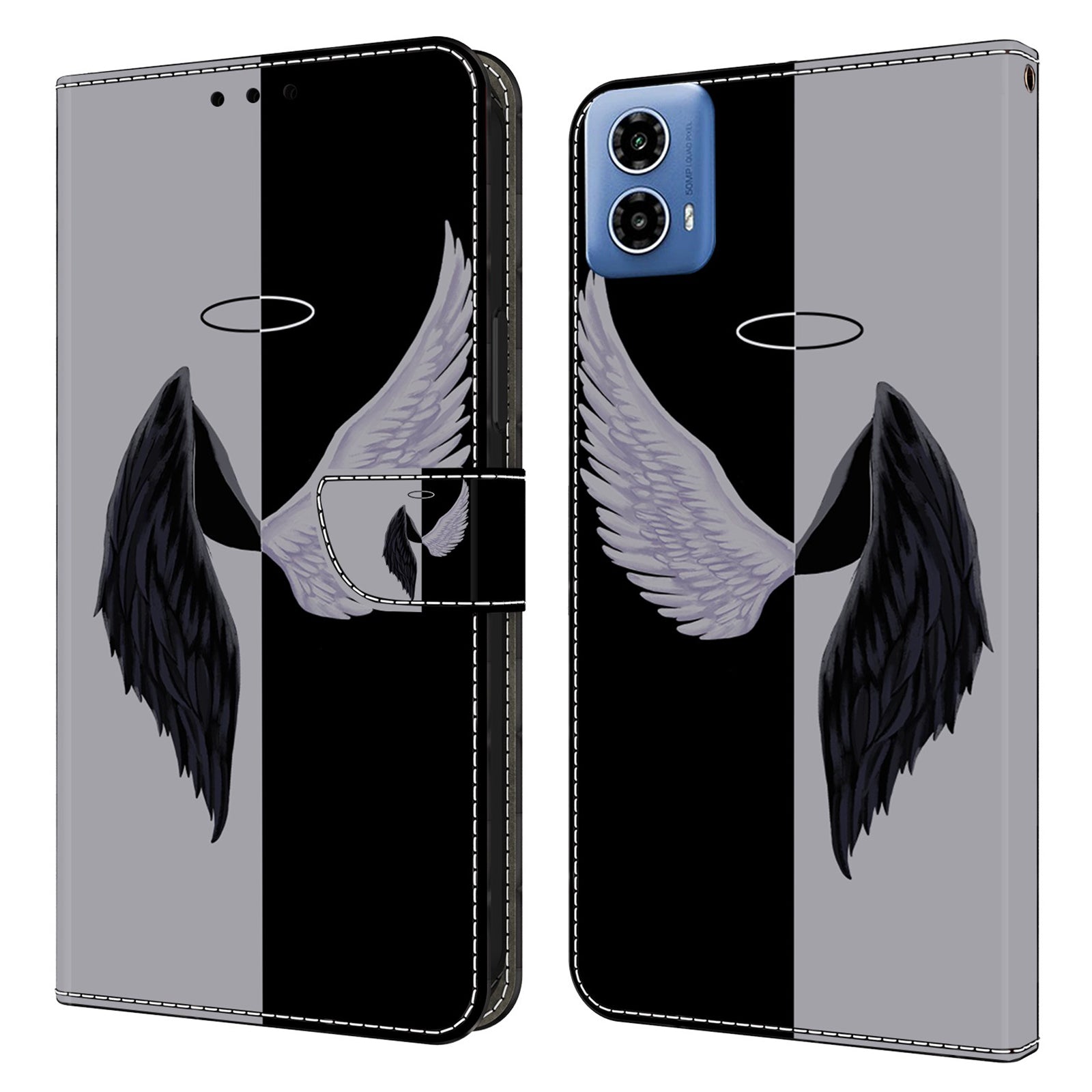 For Motorola Moto G24 4G / G04 4G Case 3D Pattern Printing Leather Wallet Flip Phone Cover