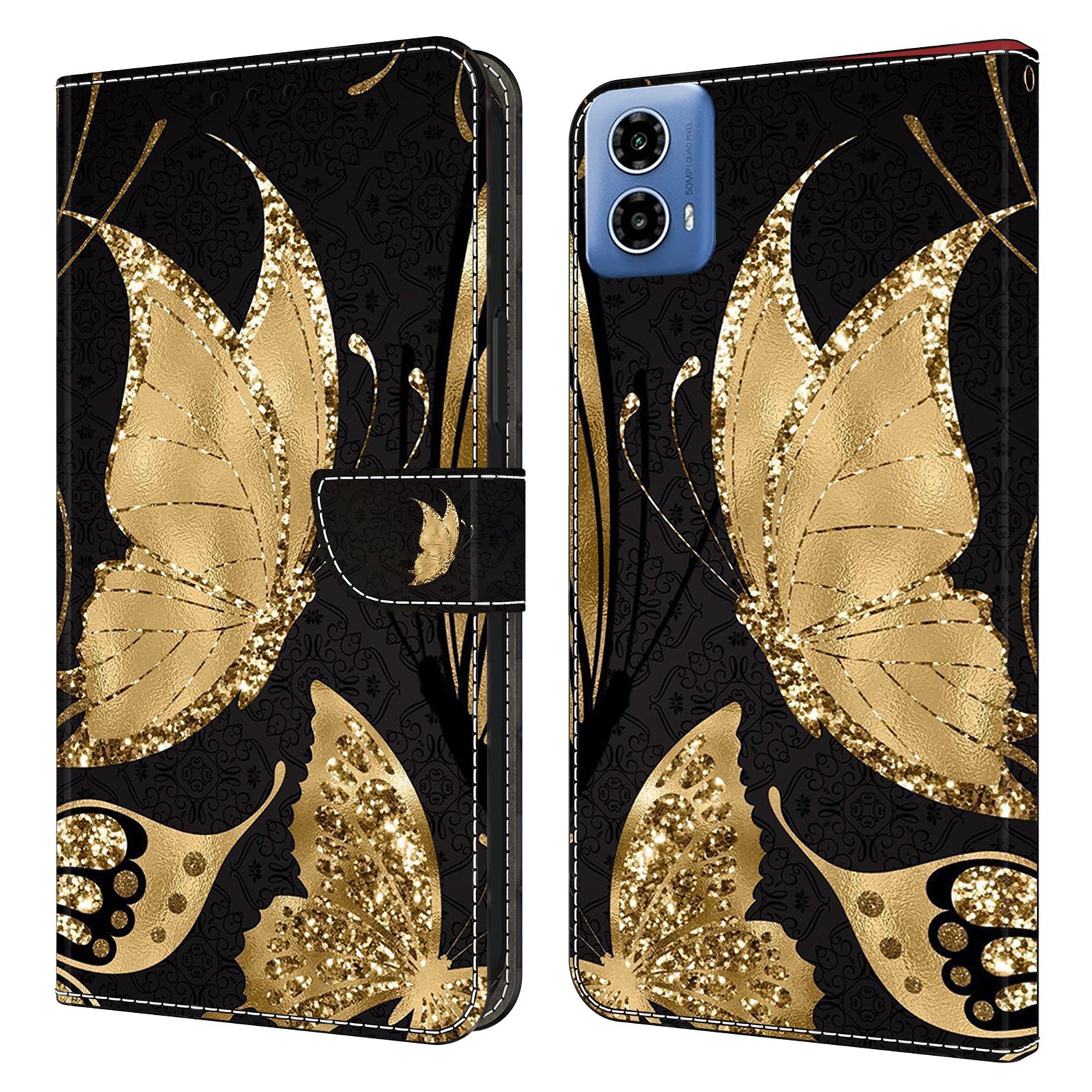 For Motorola Moto G24 4G / G04 4G Case 3D Pattern Printing Leather Wallet Flip Phone Cover