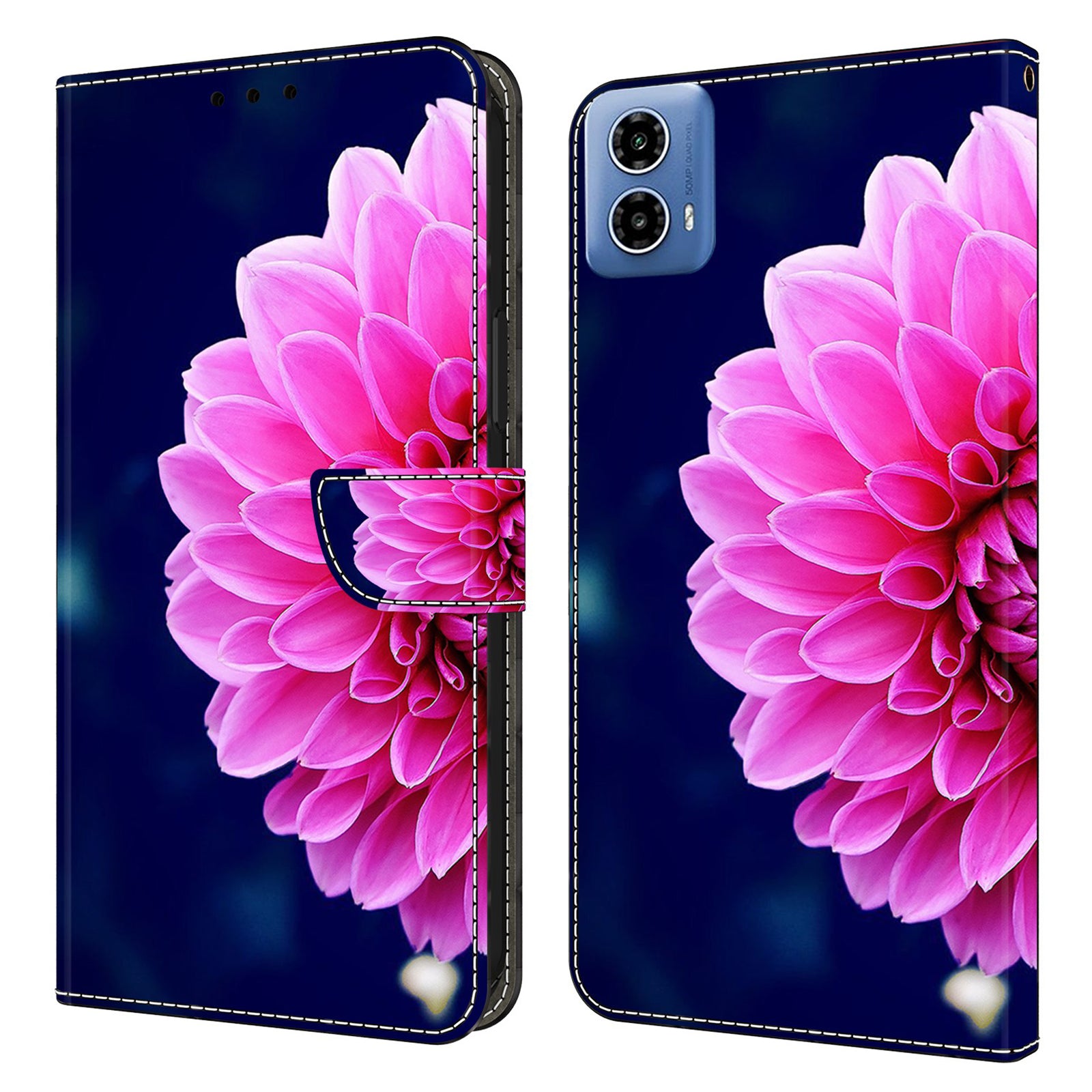 For Motorola Moto G24 4G / G04 4G Wallet Cover 3D Pattern Printing Leather Phone Case
