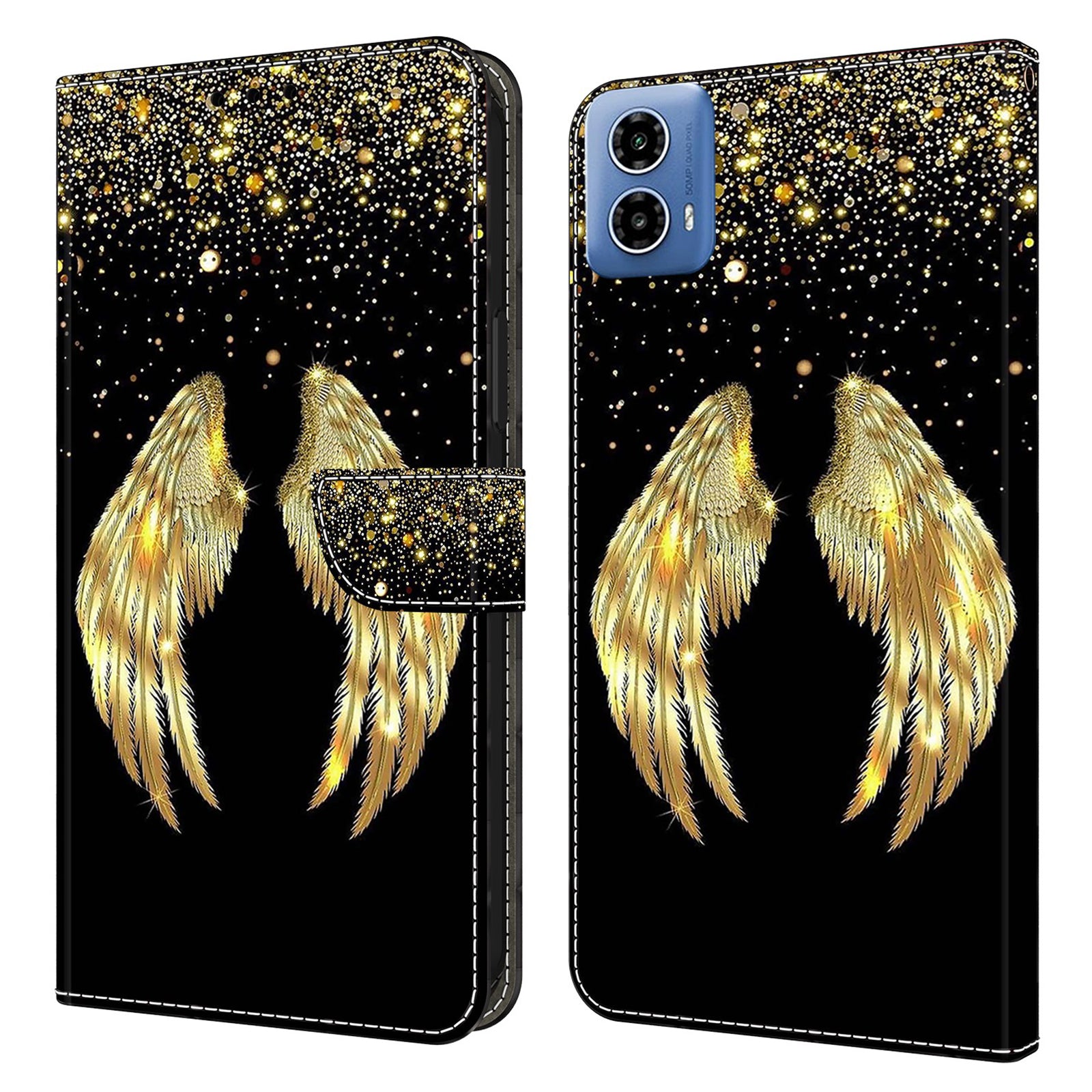 For Motorola Moto G24 4G / G04 4G Wallet Cover 3D Pattern Printing Leather Phone Case