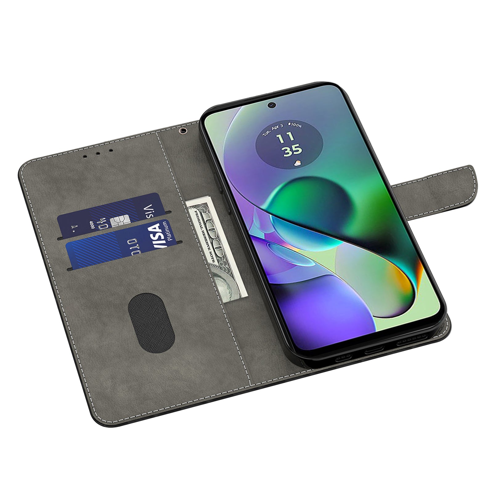 For Motorola Moto G24 Power Leather Stand Cover 3D Pattern Printing Wallet Phone Case